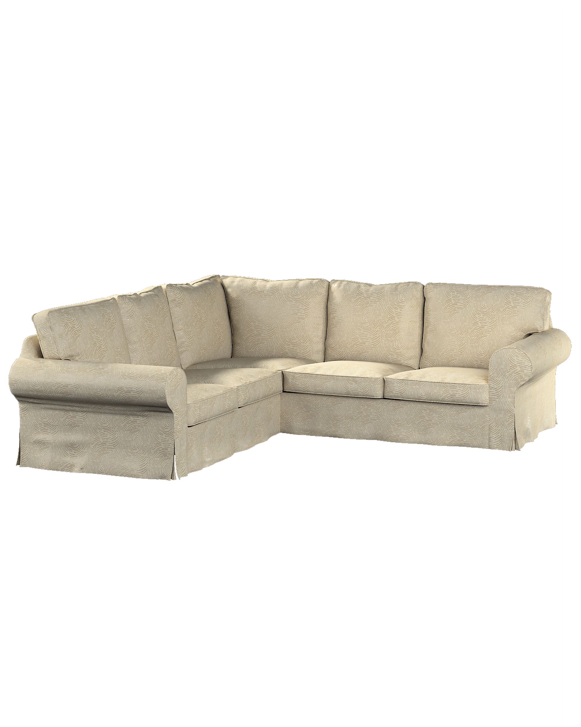 Bezug für Ektorp Ecksofa Farbe beige Stoff glänzend, strukturiert, gemustert
