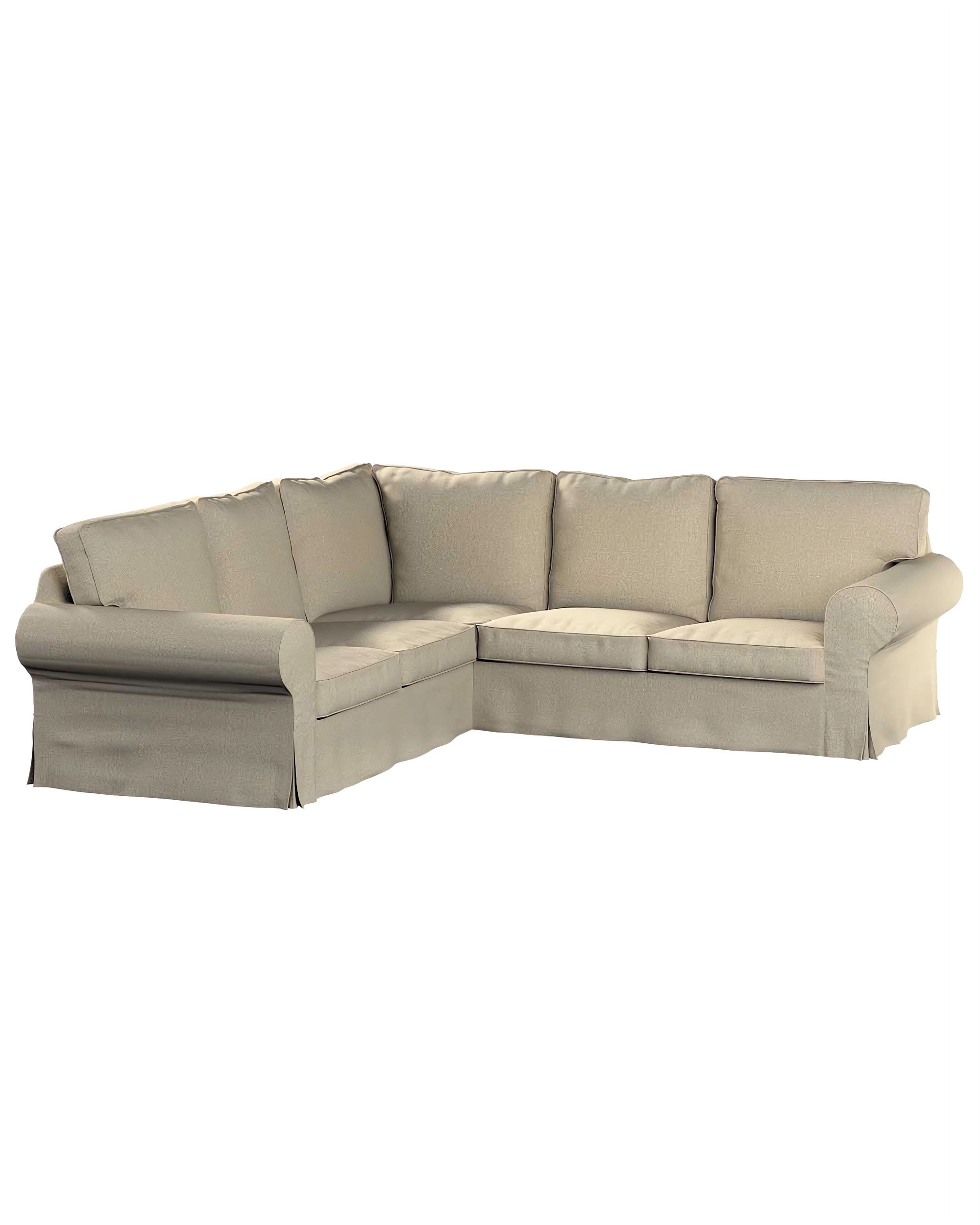 Bezug für Ektorp Ecksofa Farbe beige Stoff strukturiert