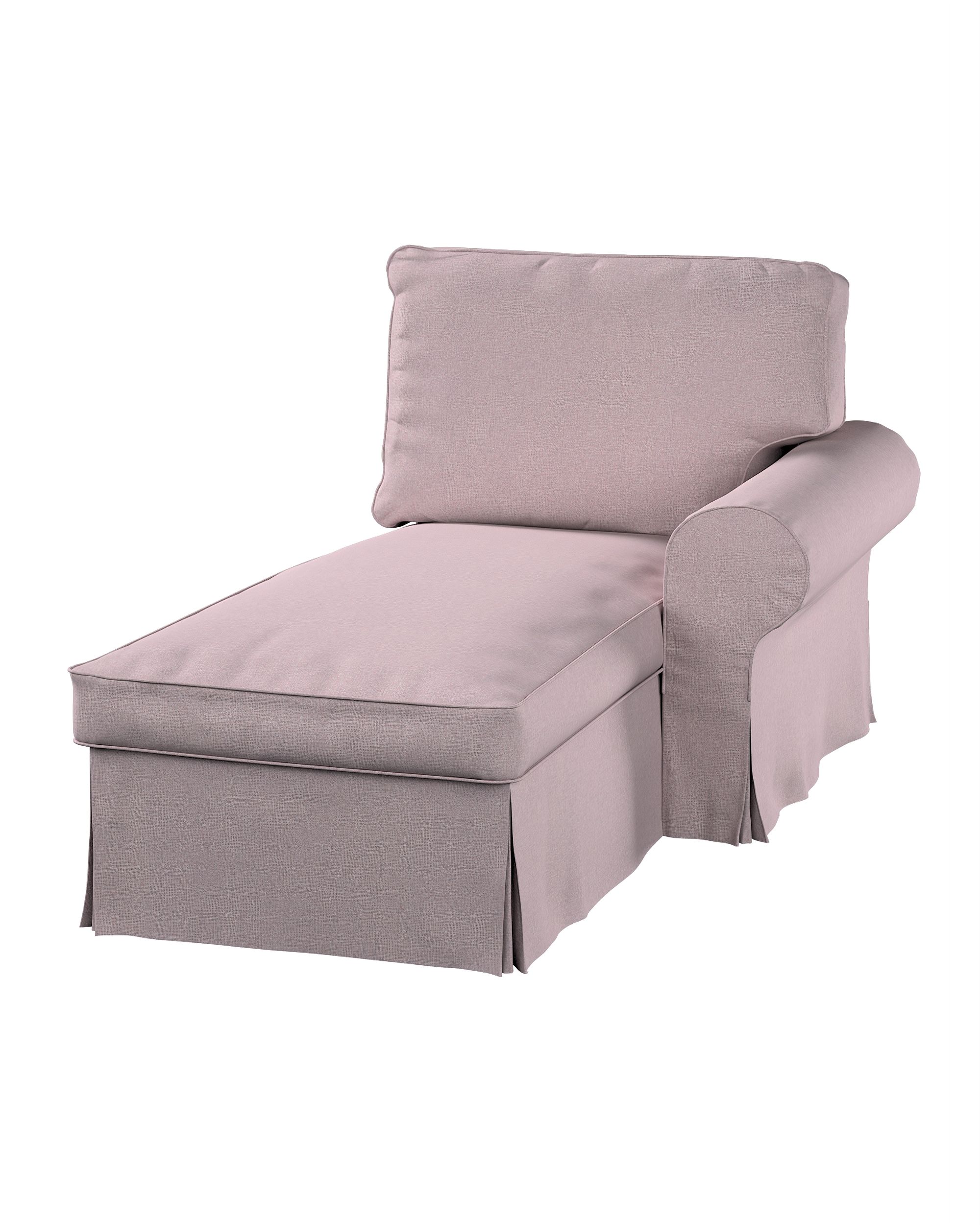 Bezug für Ektorp Récamiere rechts Farbe rosa Stoff strukturiert