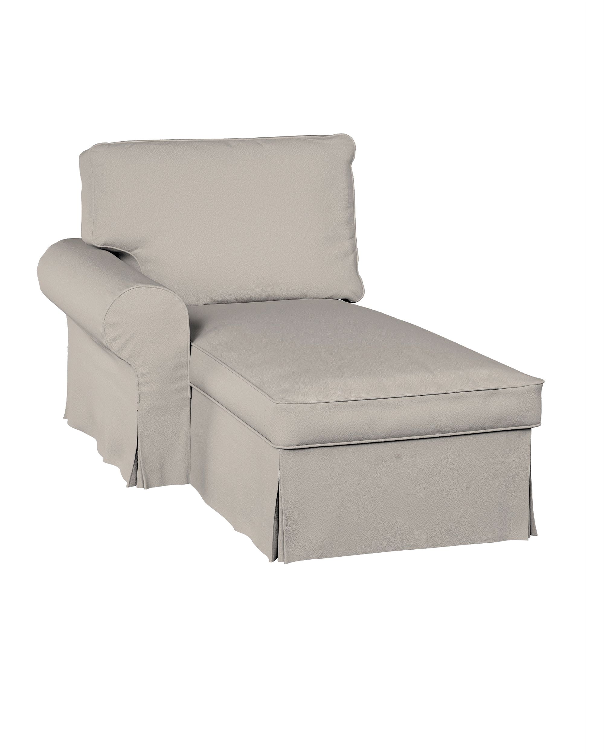 Bezug für Ektorp Récamiere links Farbe beige Stoff strukturiert