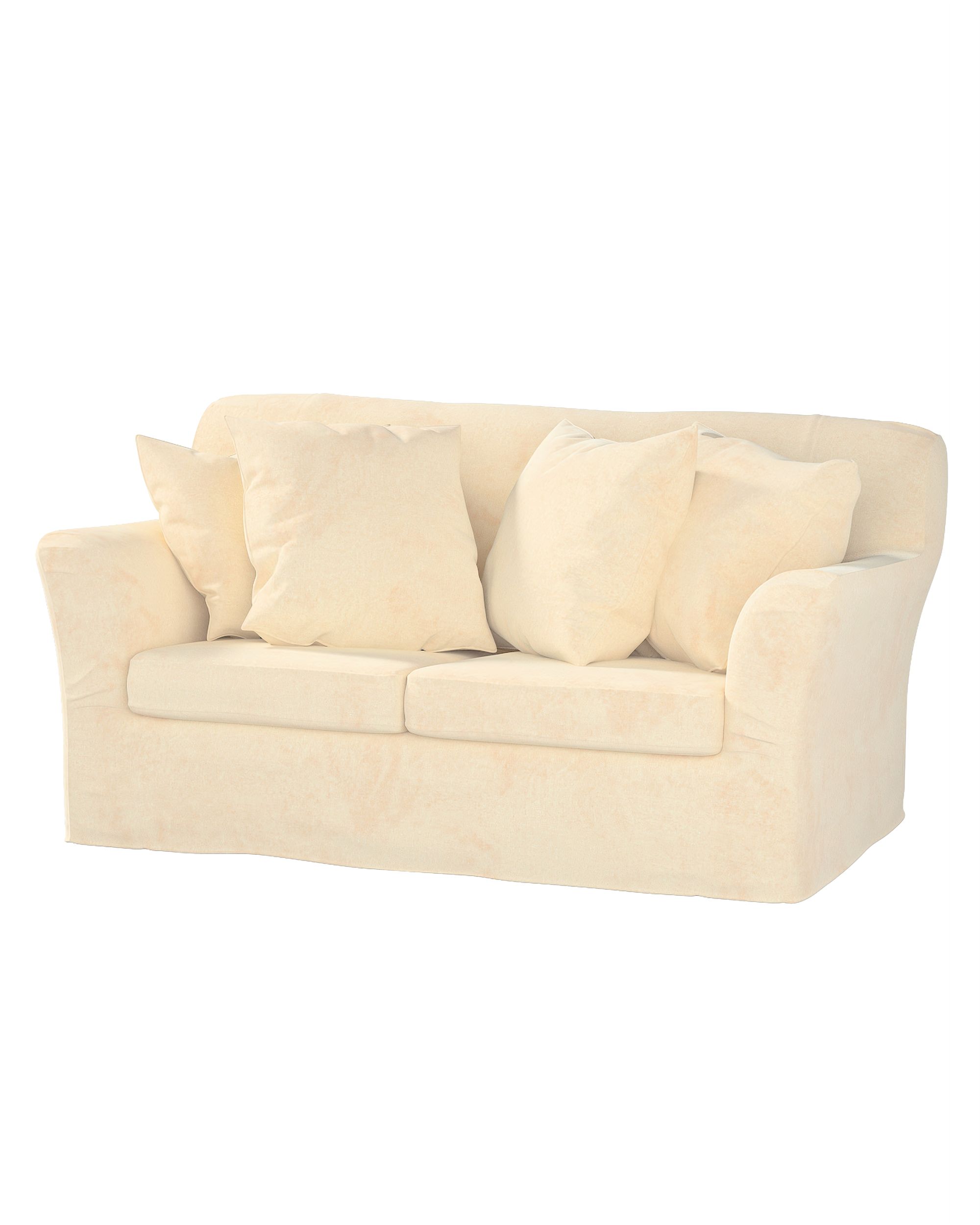 Bezug für Tomelilla 2-Sitzer Sofa nicht ausklappbar Farbe ecru Stoff glänzend, samt