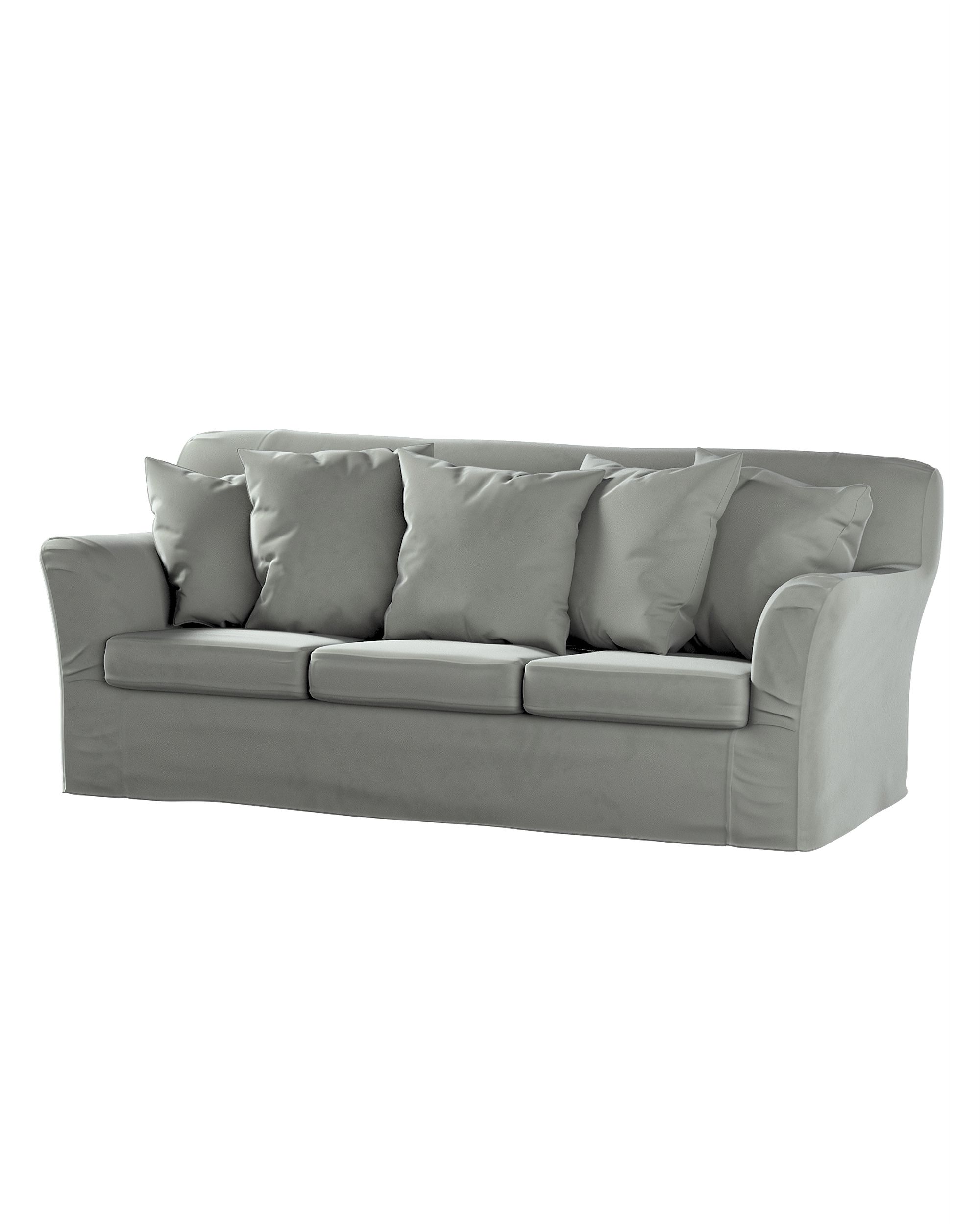 Bezug für Tomelilla 3-Sitzer Sofa nicht ausklappbar Farbe grau Stoff glänzend, samt