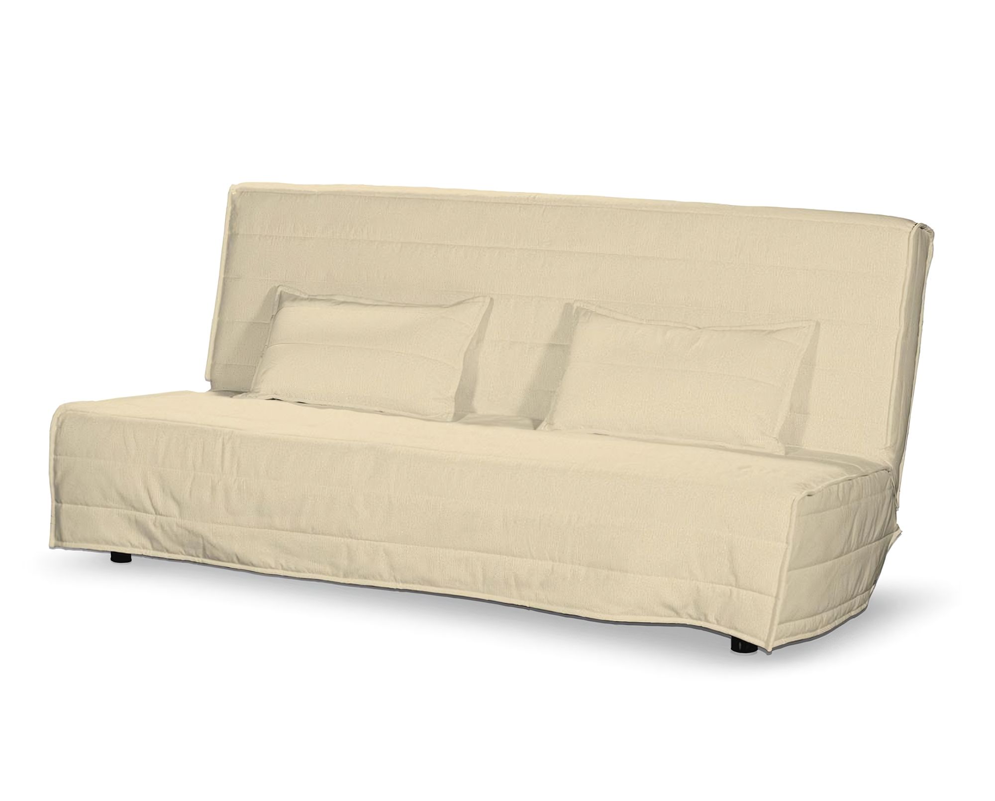 Bezug für Beddinge Sofa, lang Farbe creme Stoff glänzend, strukturiert