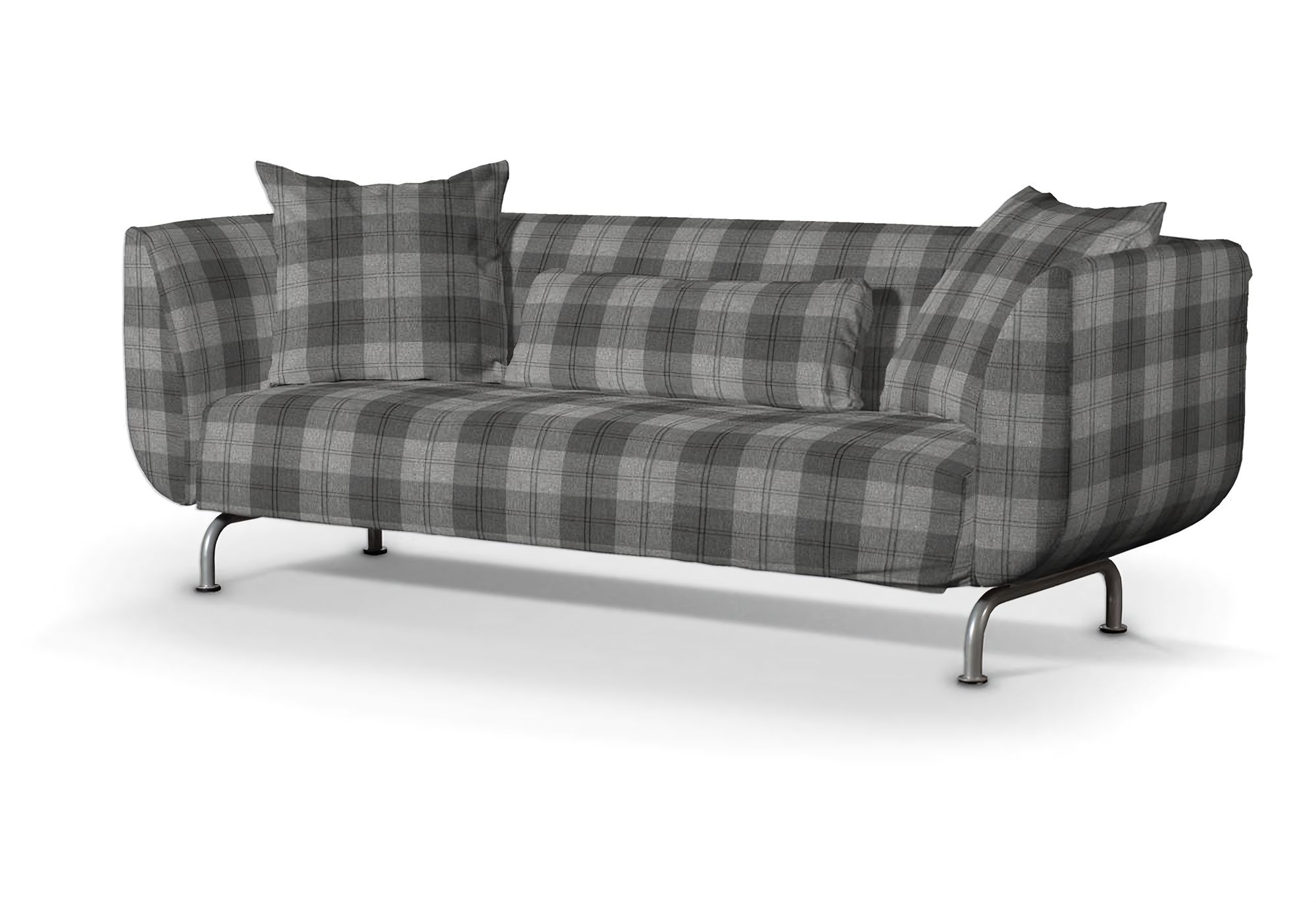 Bezug für Strömstad 3-Sitzer Sofa Farbe grau Stoff strukturiert, gemustert