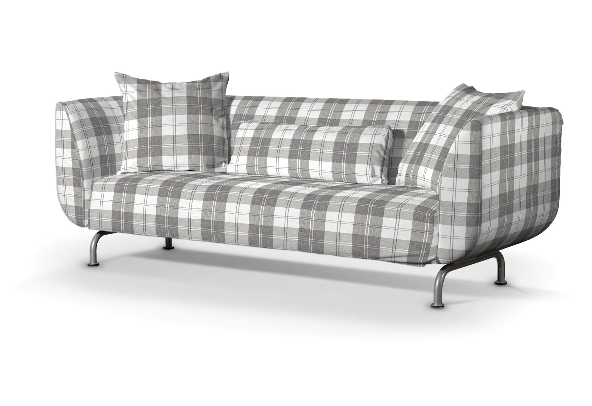 Bezug für Strömstad 3-Sitzer Sofa Farbe grau Stoff strukturiert, gemustert