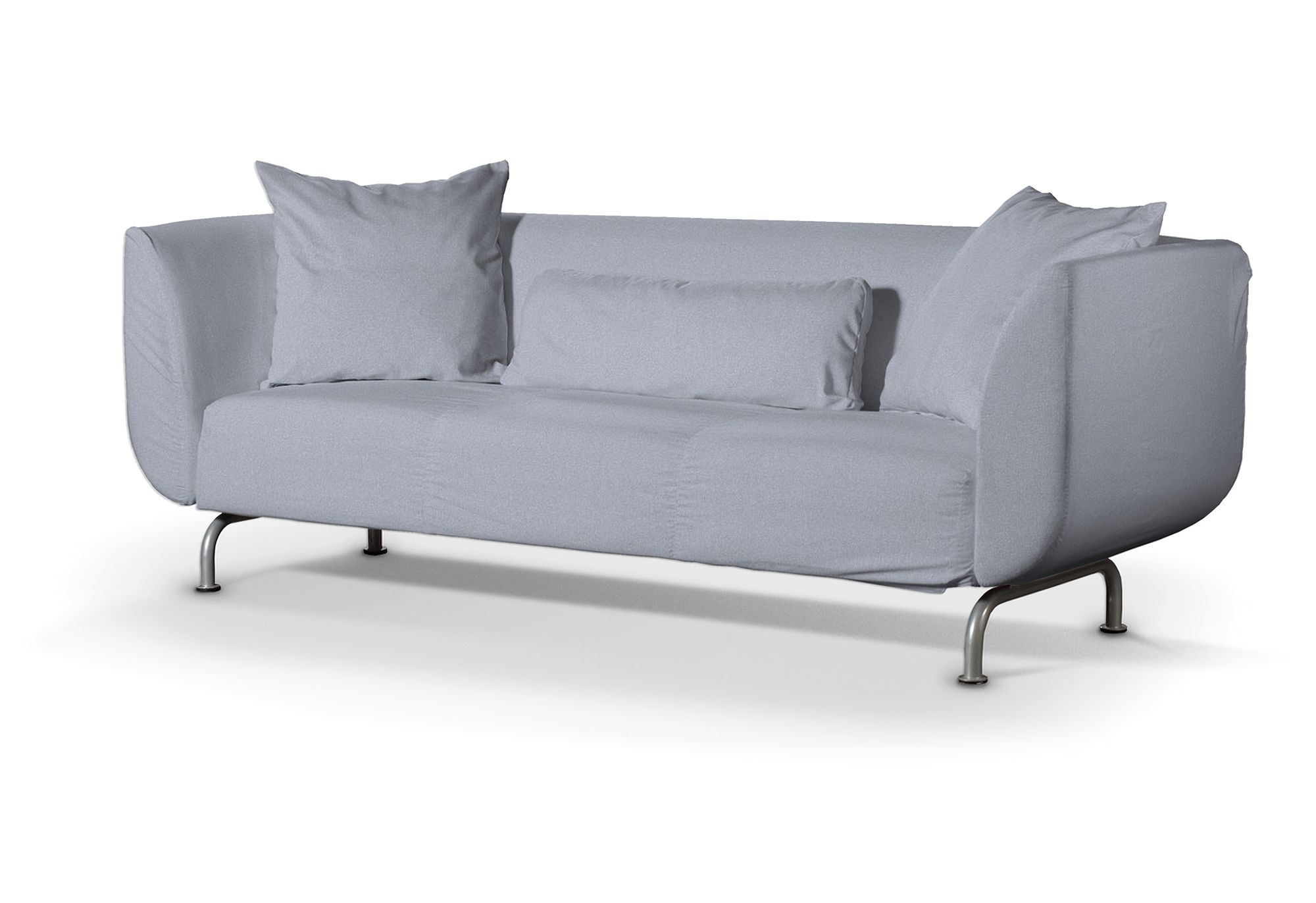 Bezug für Strömstad 3-Sitzer Sofa Farbe blau Stoff strukturiert
