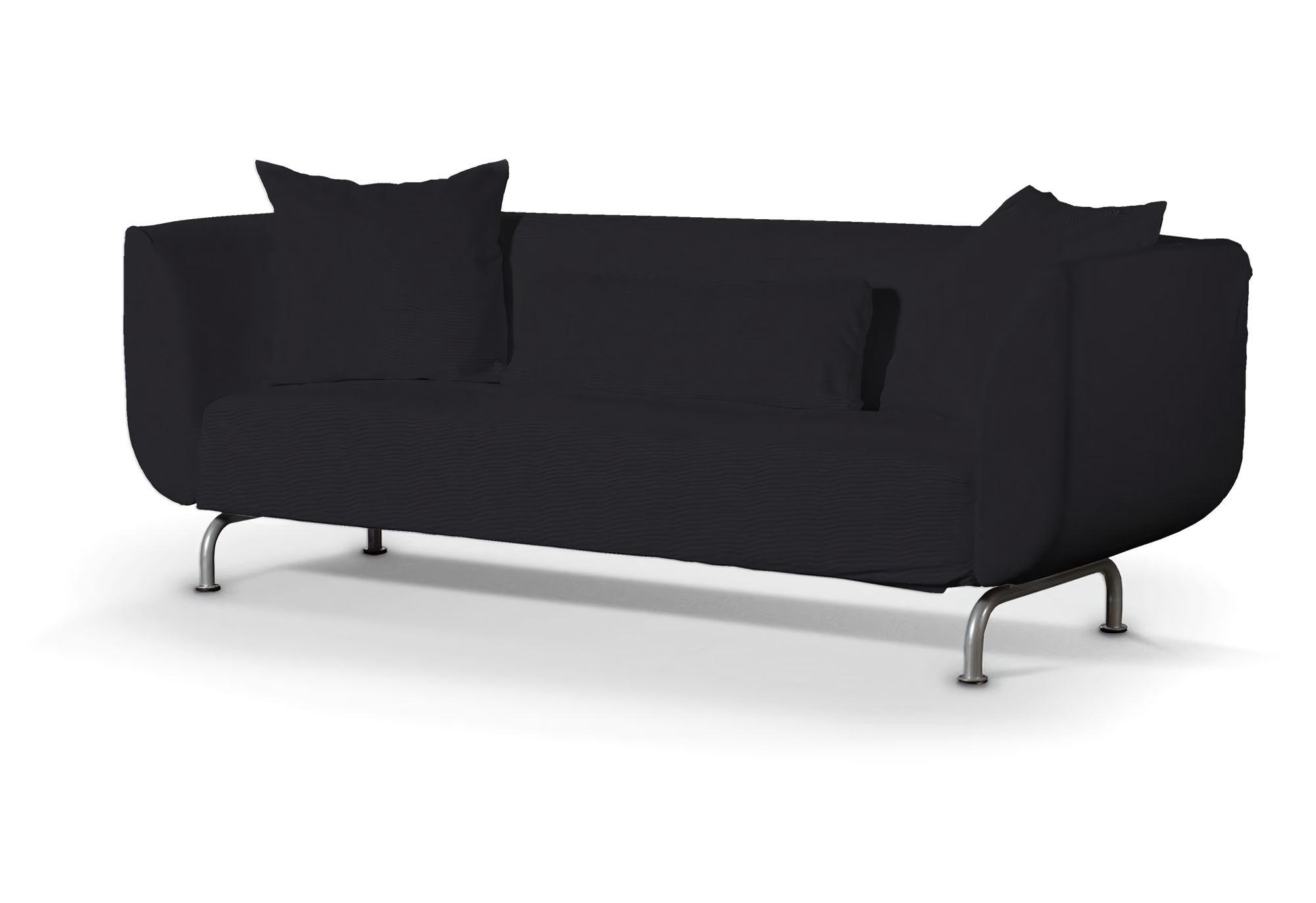 Bezug für Strömstad 3-Sitzer Sofa Farbe schwarz Stoff strukturiert