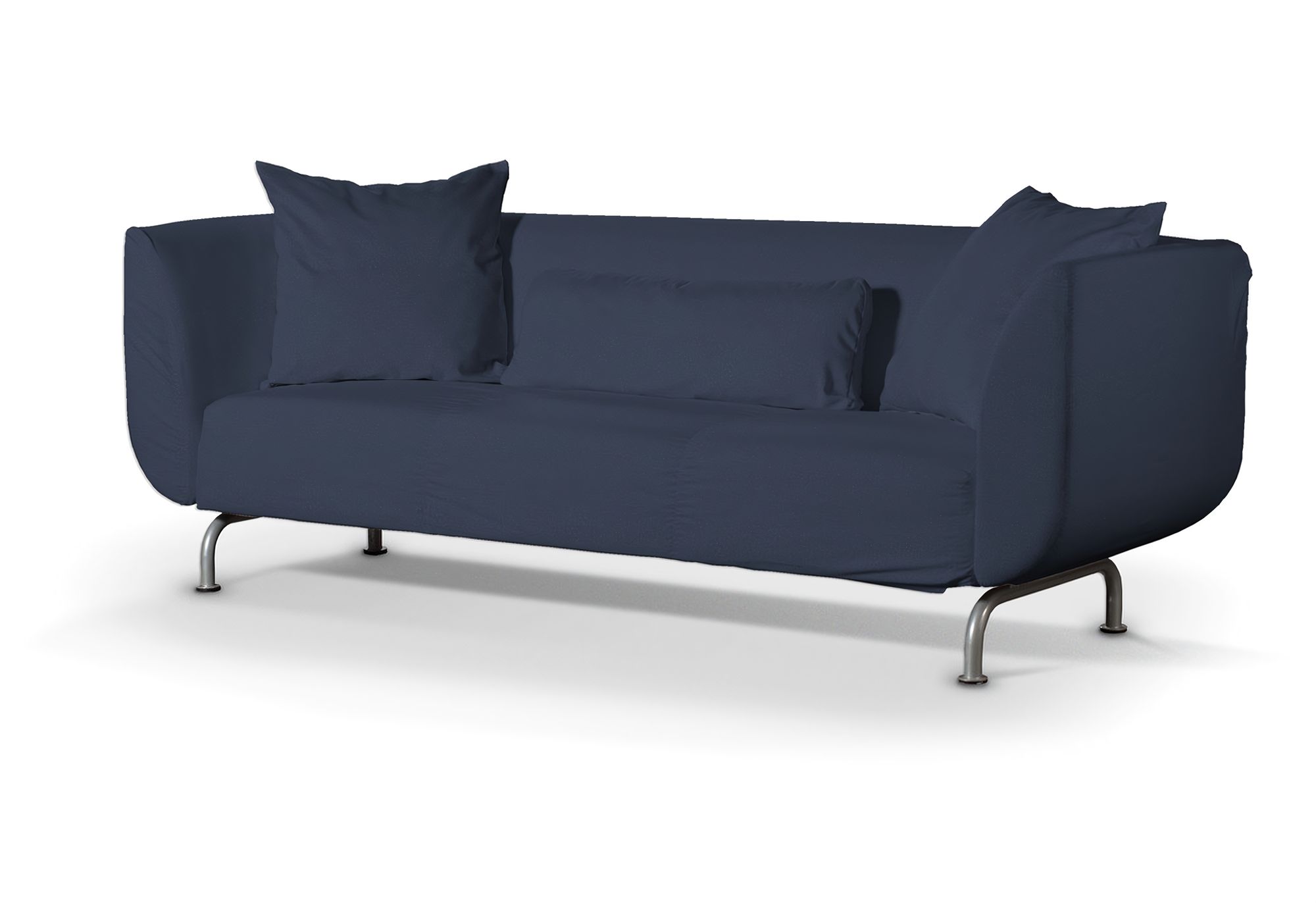 Bezug für Strömstad 3-Sitzer Sofa Farbe dunkelblau Stoff samt