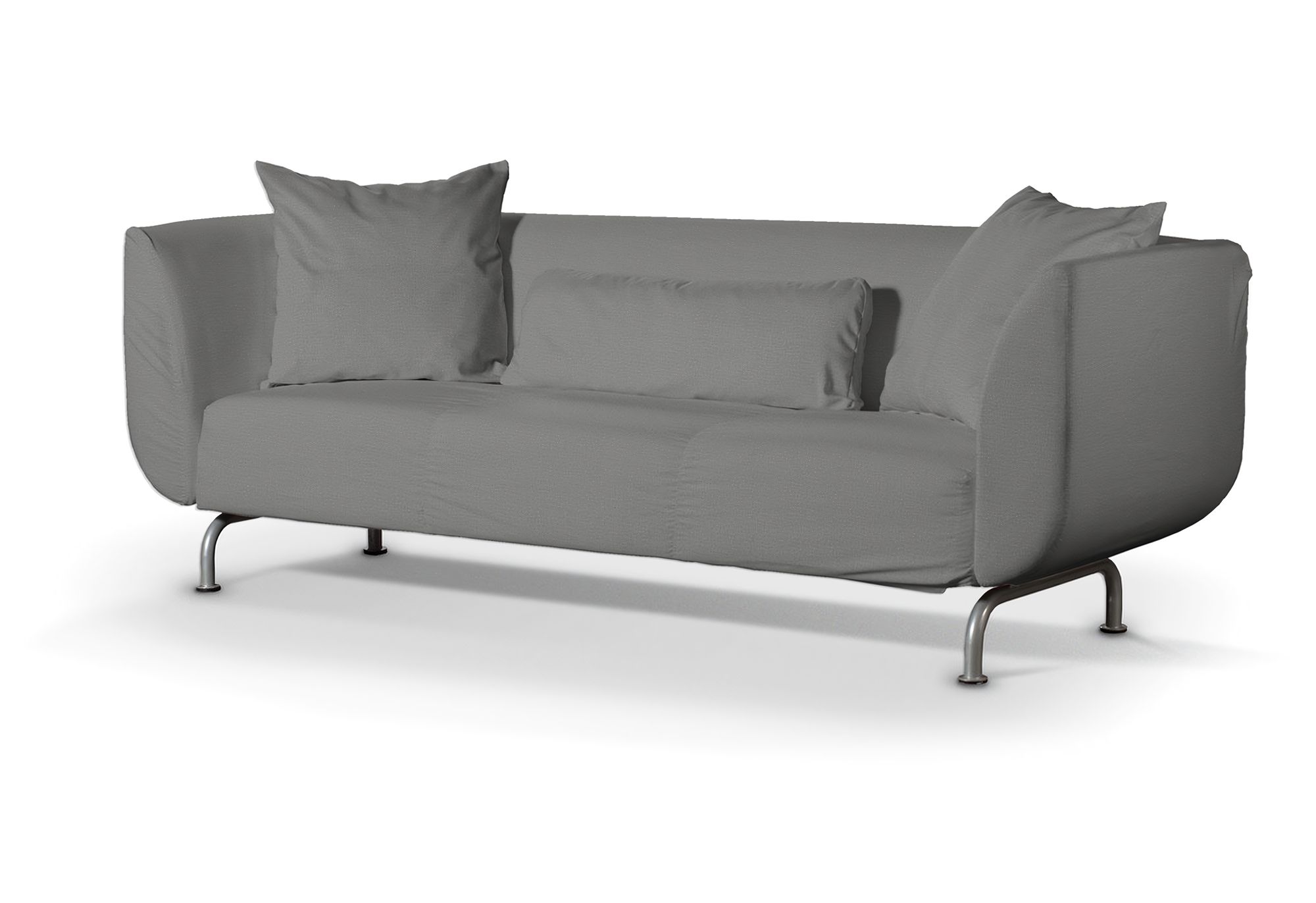 Bezug für Strömstad 3-Sitzer Sofa Farbe grau Stoff samt
