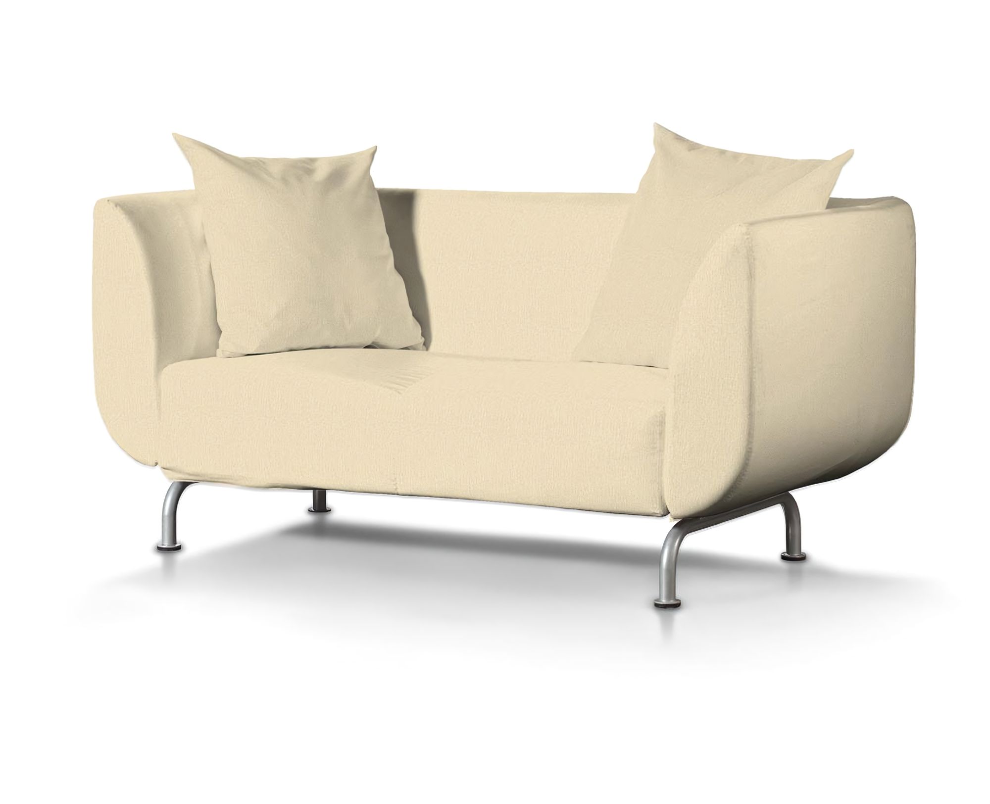 Bezug für Strömstad 2-Sitzer Sofa Farbe creme Stoff glänzend, strukturiert