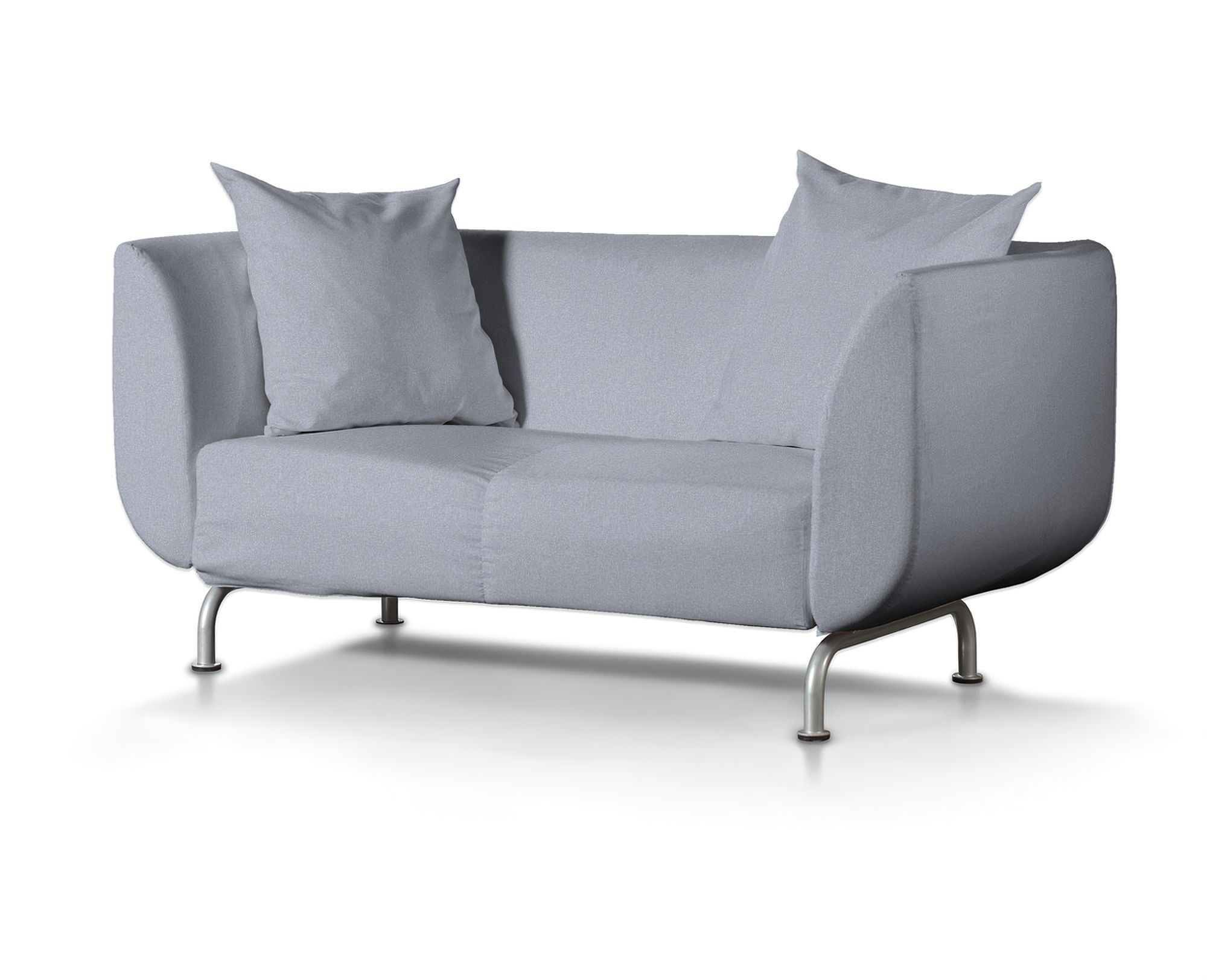 Bezug für Strömstad 2-Sitzer Sofa Farbe blau Stoff strukturiert