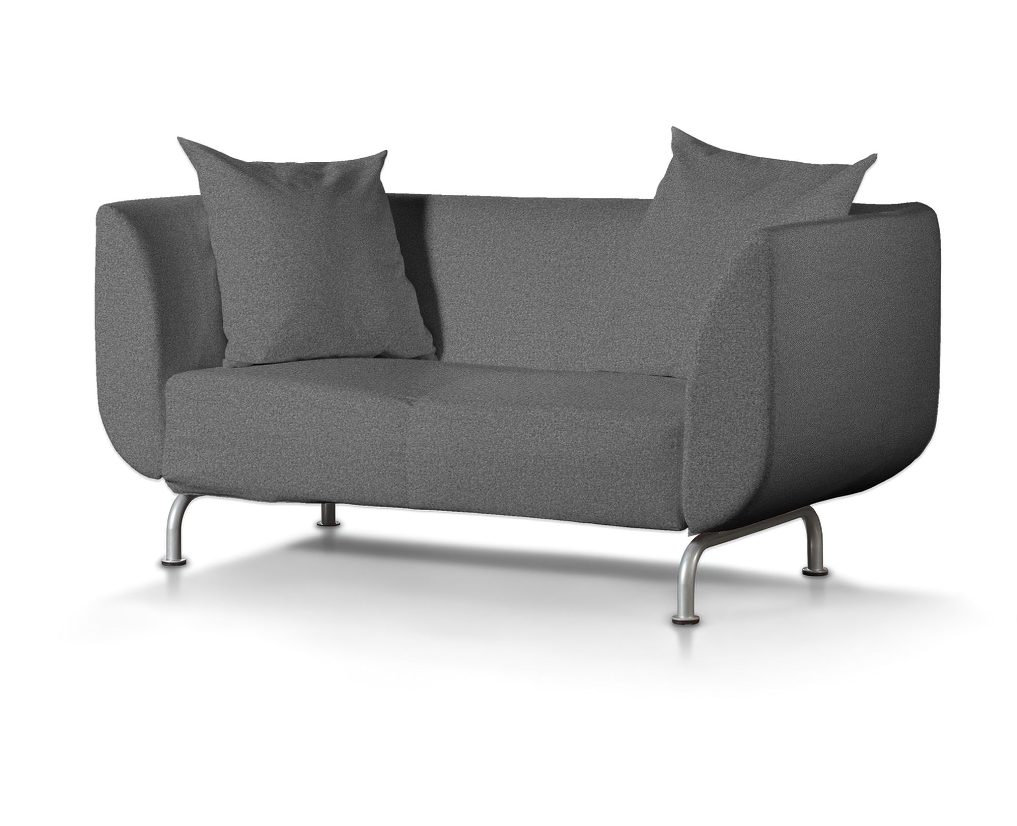 Bezug für Strömstad 2-Sitzer Sofa Farbe grau Stoff strukturiert