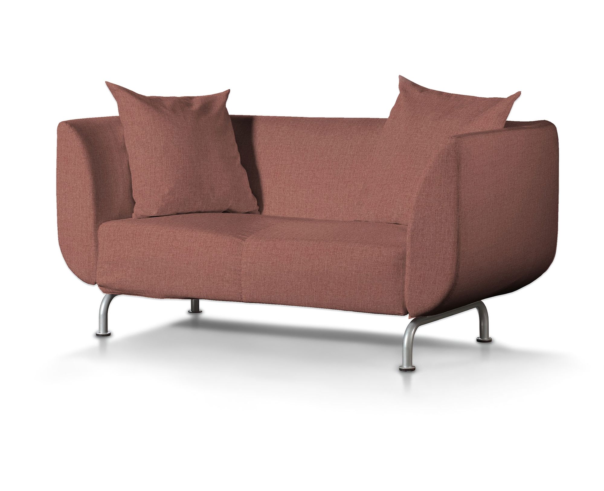 Bezug für Strömstad 2-Sitzer Sofa Farbe braun Stoff strukturiert