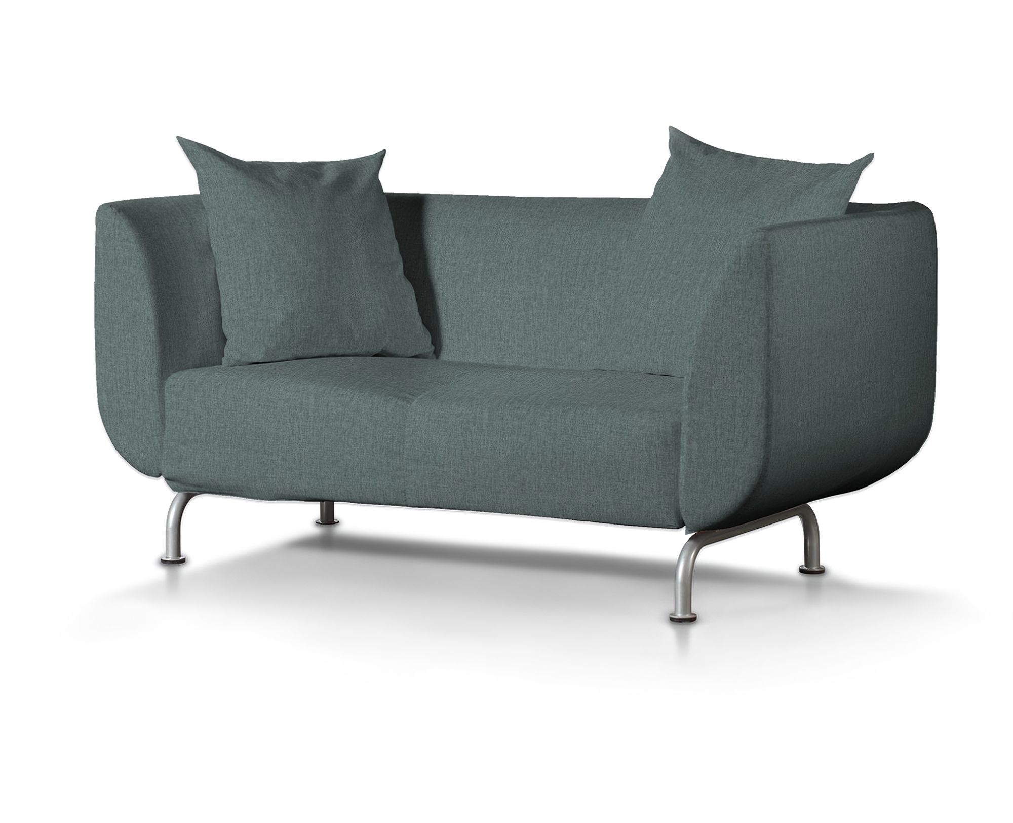 Bezug für Strömstad 2-Sitzer Sofa Farbe blau Stoff strukturiert