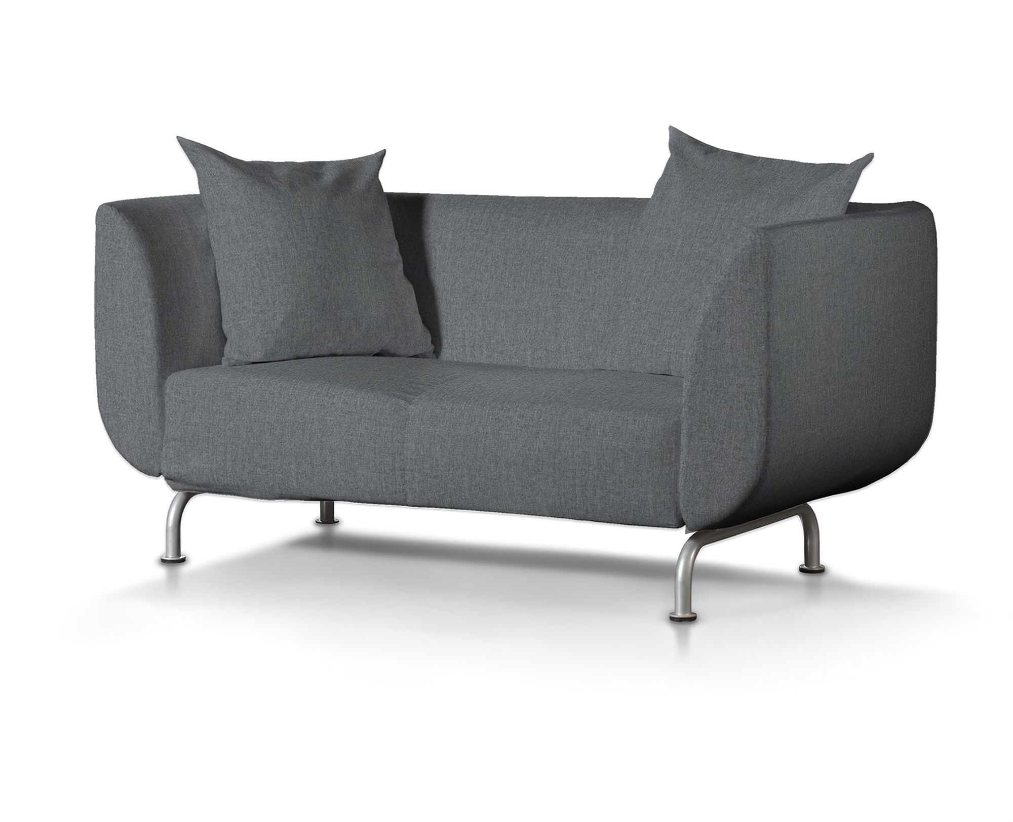 Bezug für Strömstad 2-Sitzer Sofa Farbe grau Stoff strukturiert