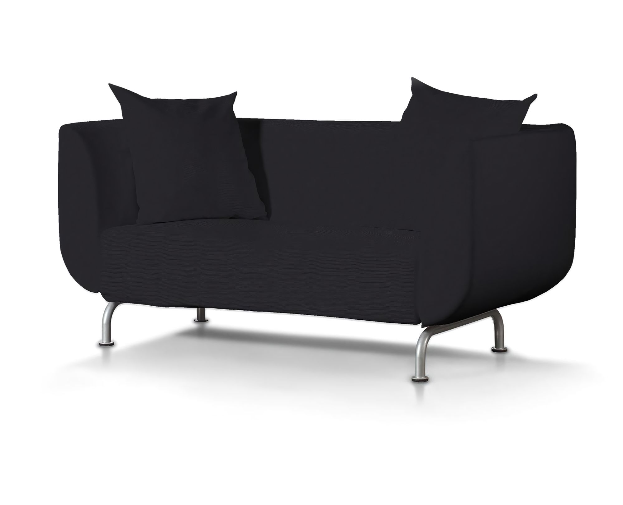 Bezug für Strömstad 2-Sitzer Sofa Farbe schwarz Stoff strukturiert