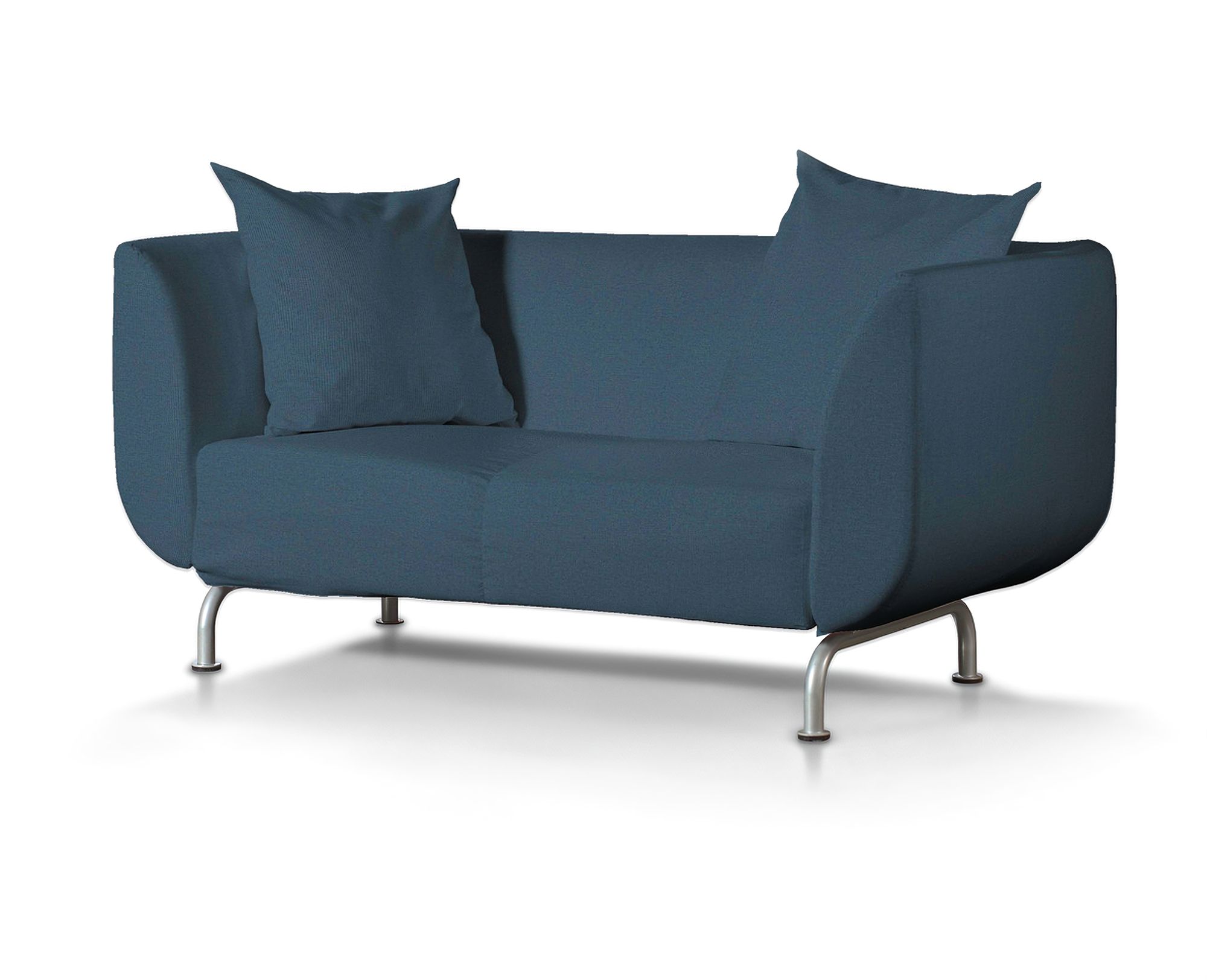 Bezug für Strömstad 2-Sitzer Sofa Farbe blau Stoff strukturiert