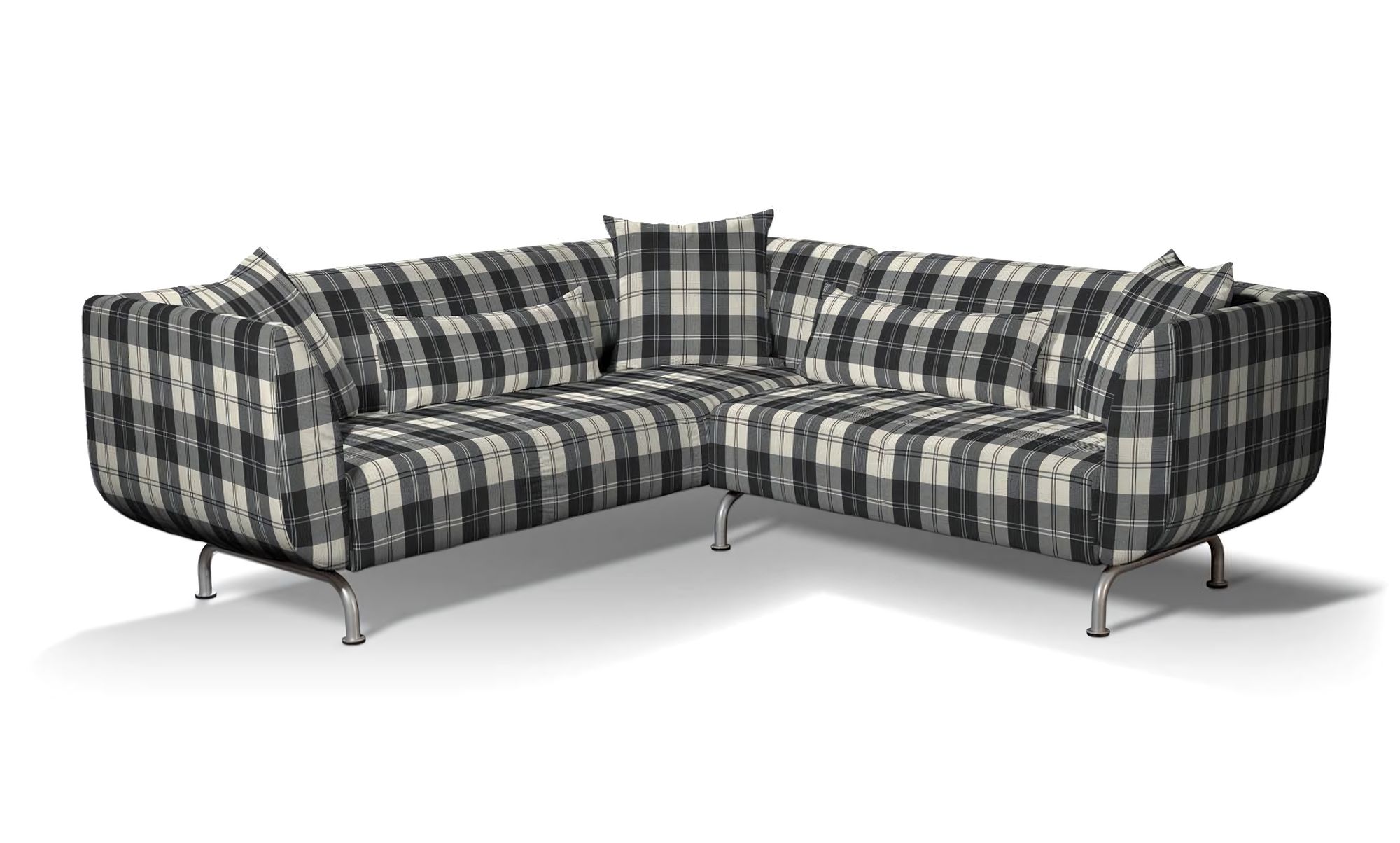 Bezug für Strömstad 3+2-Sitzer Sofa Farbe schwarz Stoff strukturiert, gemustert