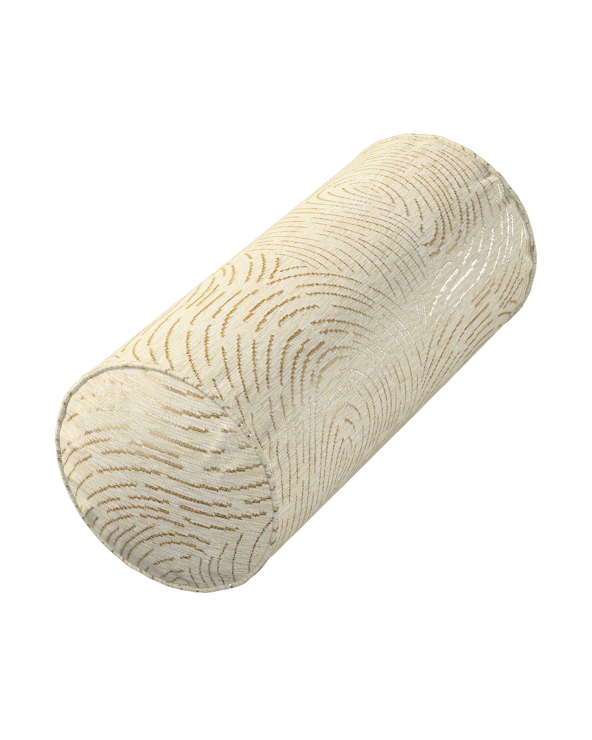 Bezug für Ektorp Rolle Farbe beige Stoff glänzend, strukturiert, gemustert