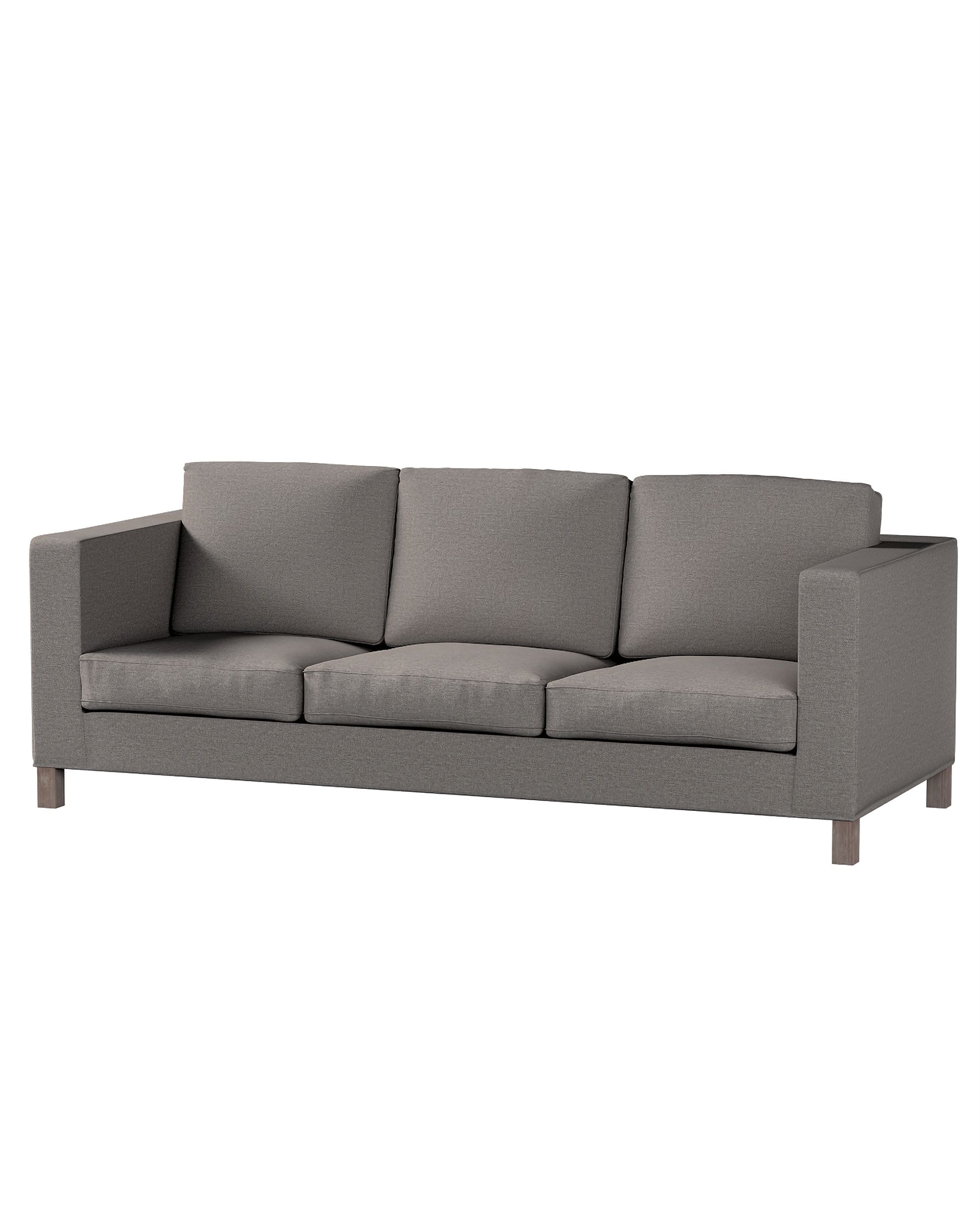 Bezug für Karlanda 3-Sitzer Sofa nicht ausklappbar, kurz Farbe grau Stoff strukturiert