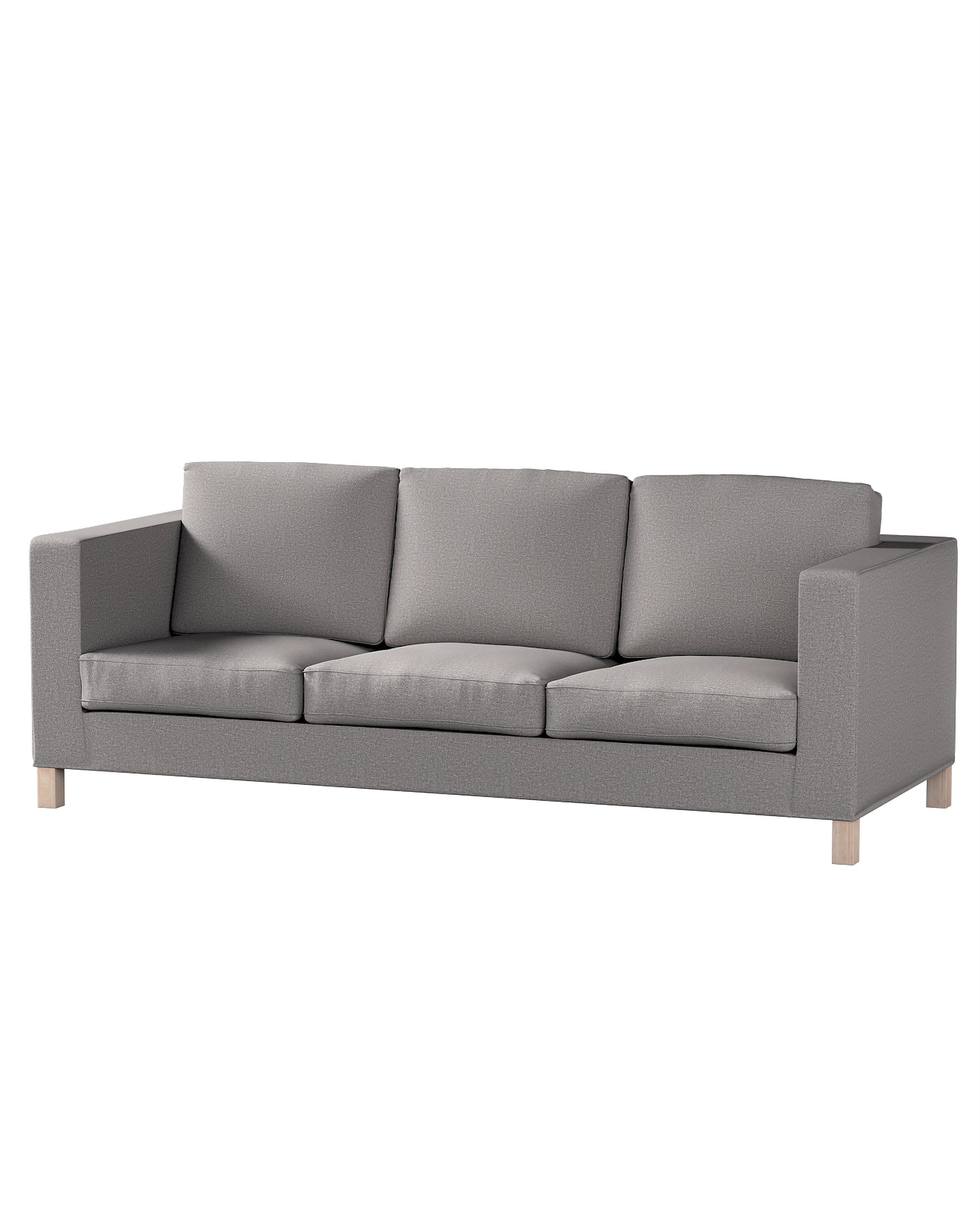 Bezug für Karlanda 3-Sitzer Sofa nicht ausklappbar, kurz Farbe grau Stoff strukturiert