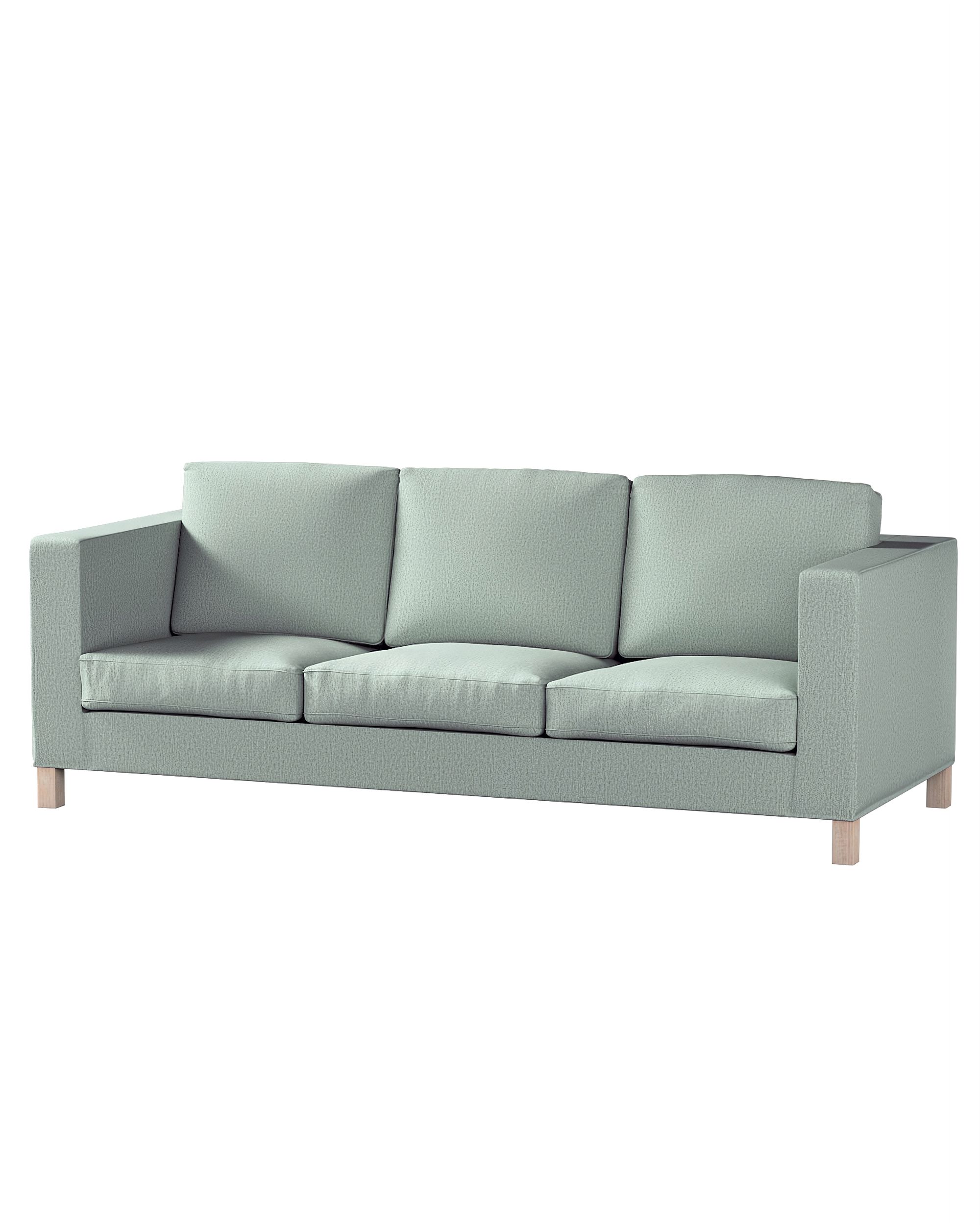 Bezug für Karlanda 3-Sitzer Sofa nicht ausklappbar, kurz Farbe grün Stoff strukturiert