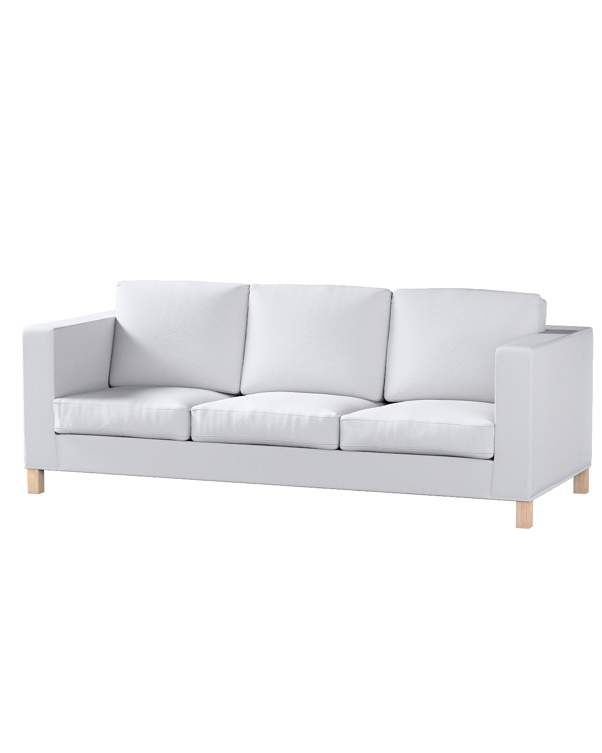 Bezug für Karlanda 3-Sitzer Sofa nicht ausklappbar, kurz Farbe weiß Stoff strukturiert