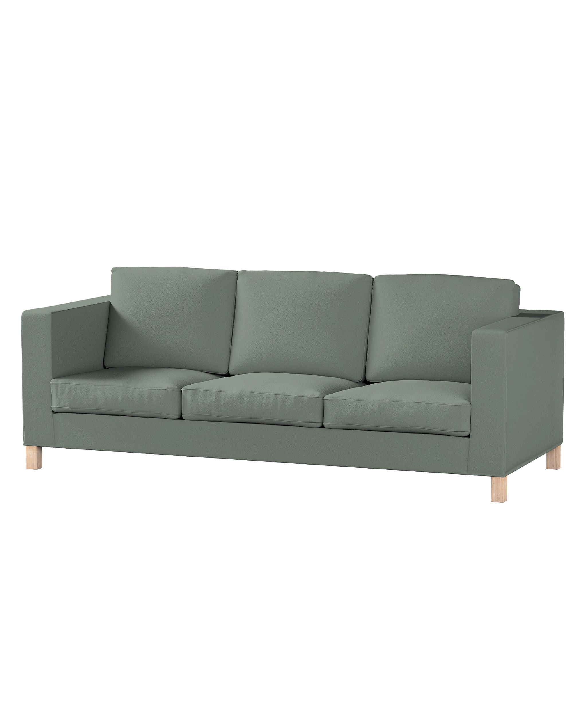 Bezug für Karlanda 3-Sitzer Sofa nicht ausklappbar, kurz Farbe grün Stoff strukturiert