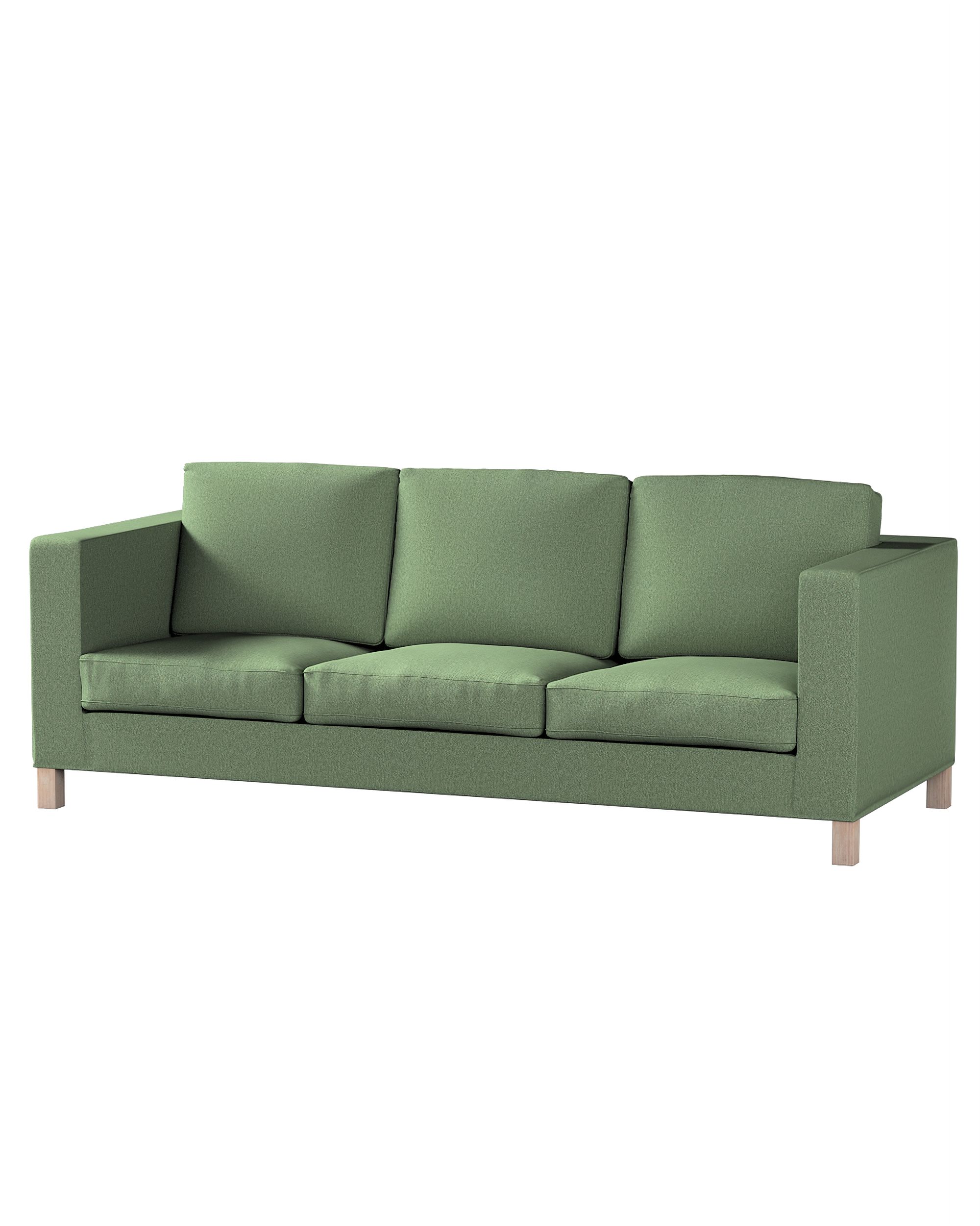 Bezug für Karlanda 3-Sitzer Sofa nicht ausklappbar, kurz Farbe grün Stoff strukturiert