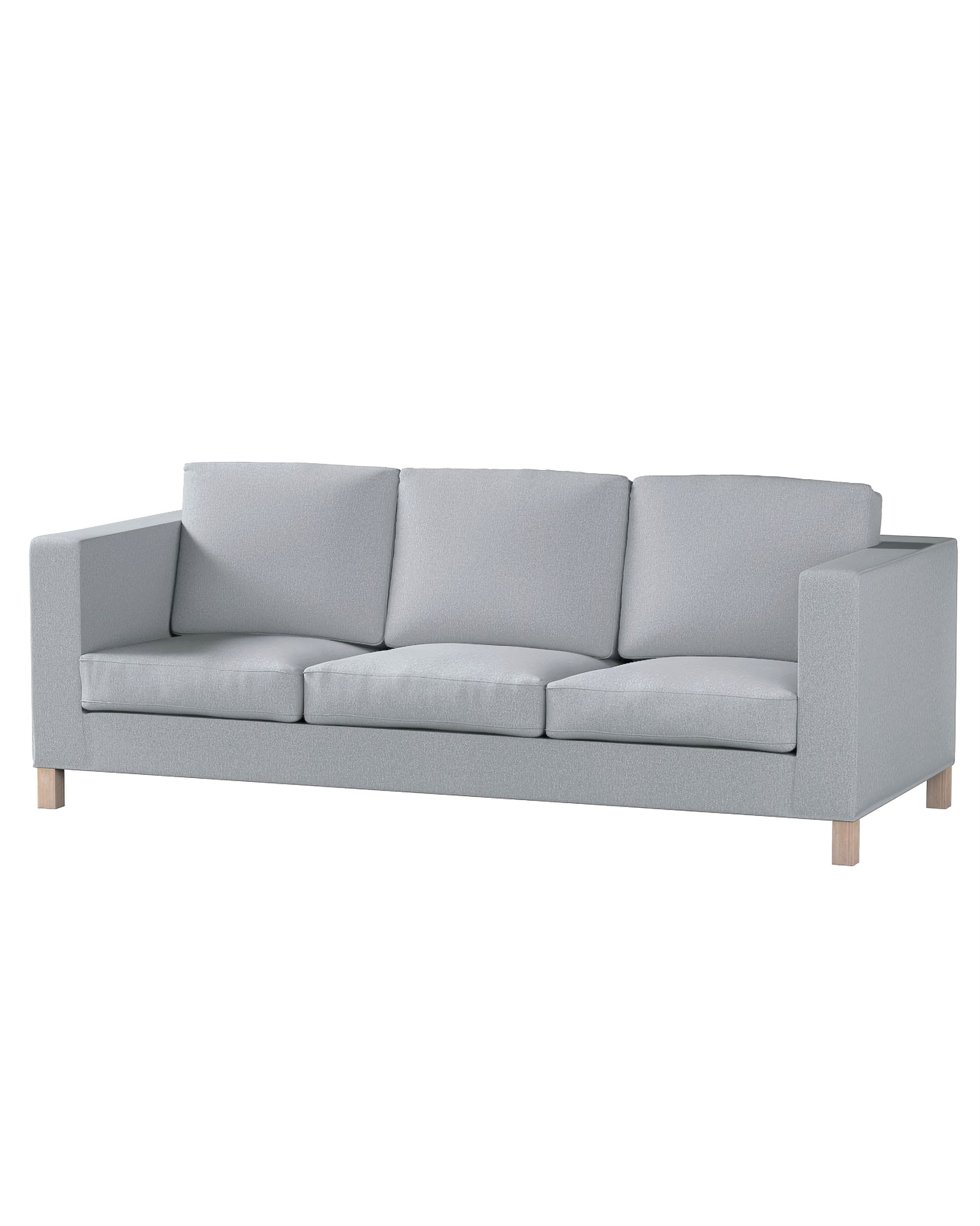 Bezug für Karlanda 3-Sitzer Sofa nicht ausklappbar, kurz Farbe grau Stoff strukturiert