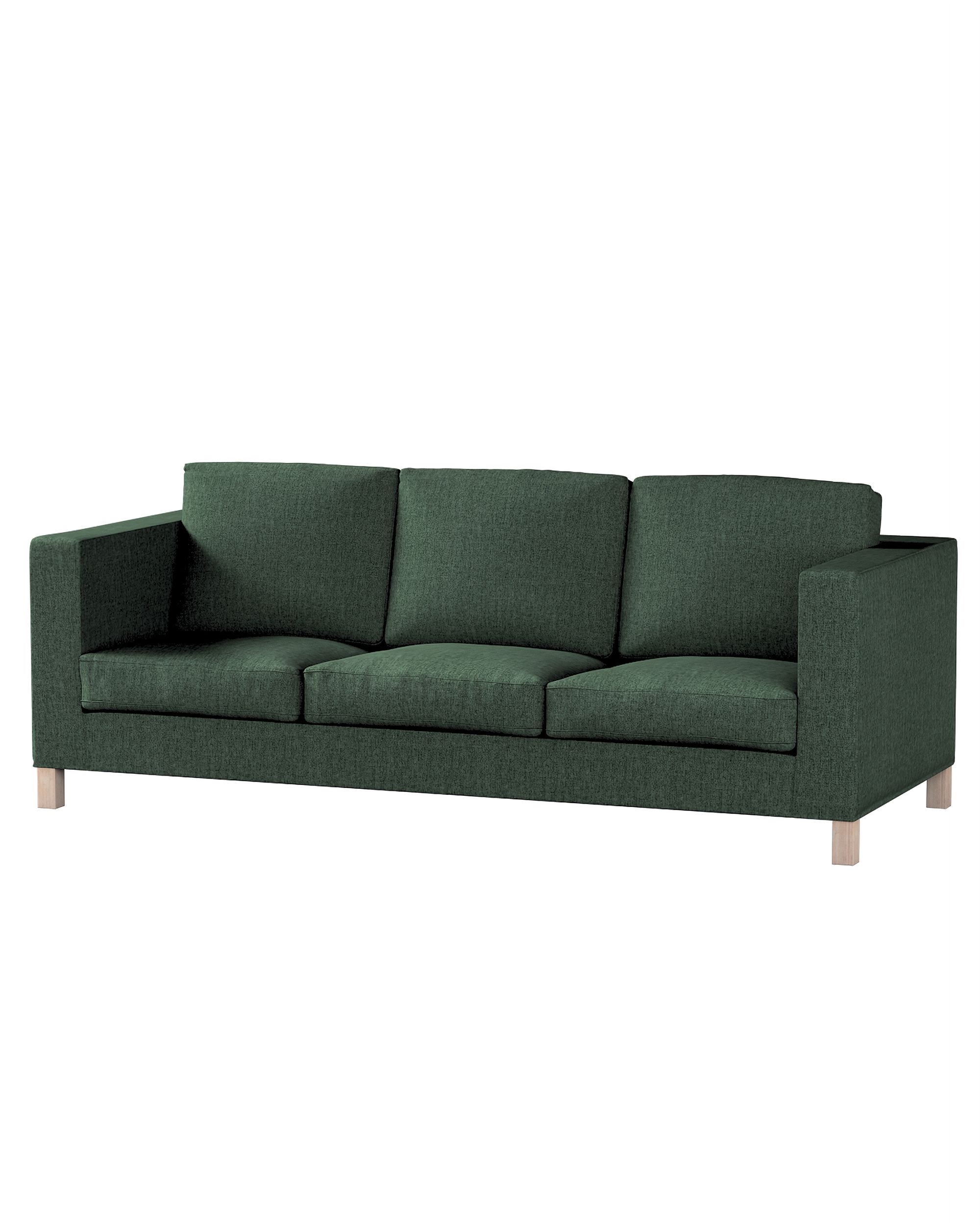 Bezug für Karlanda 3-Sitzer Sofa nicht ausklappbar, kurz Farbe grün Stoff strukturiert