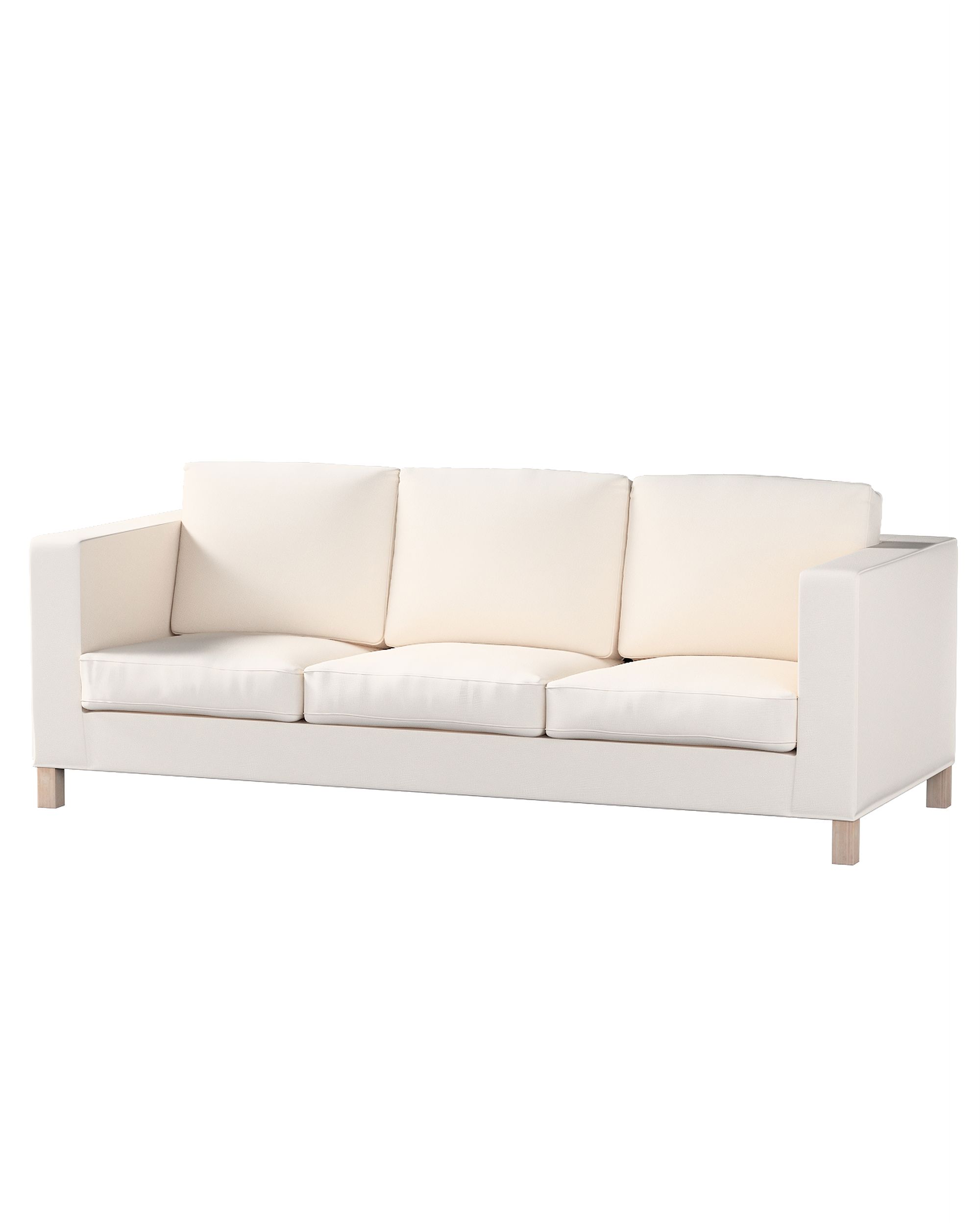 Bezug für Karlanda 3-Sitzer Sofa nicht ausklappbar, kurz Farbe beige Stoff strukturiert