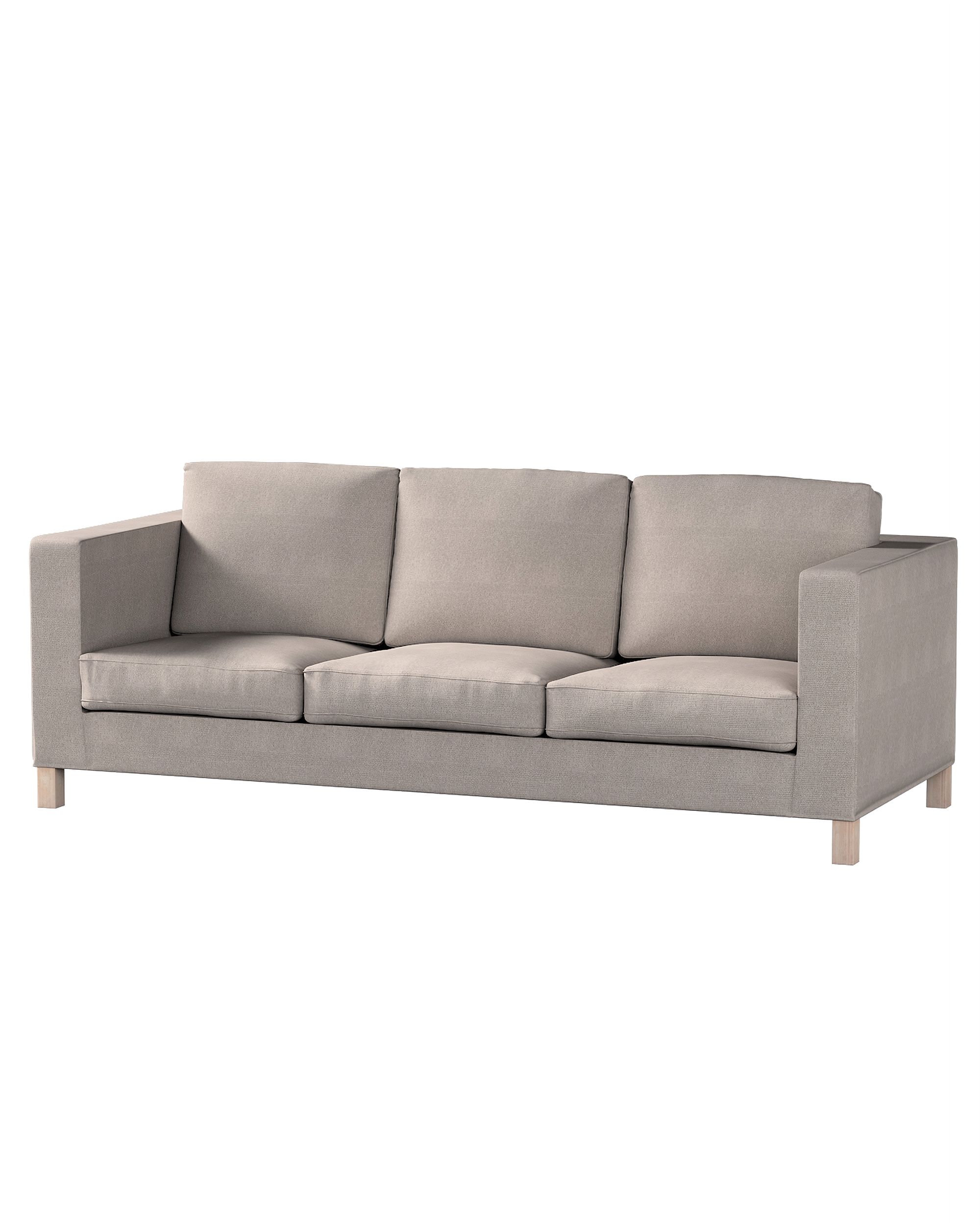 Bezug für Karlanda 3-Sitzer Sofa nicht ausklappbar, kurz Farbe beige Stoff strukturiert