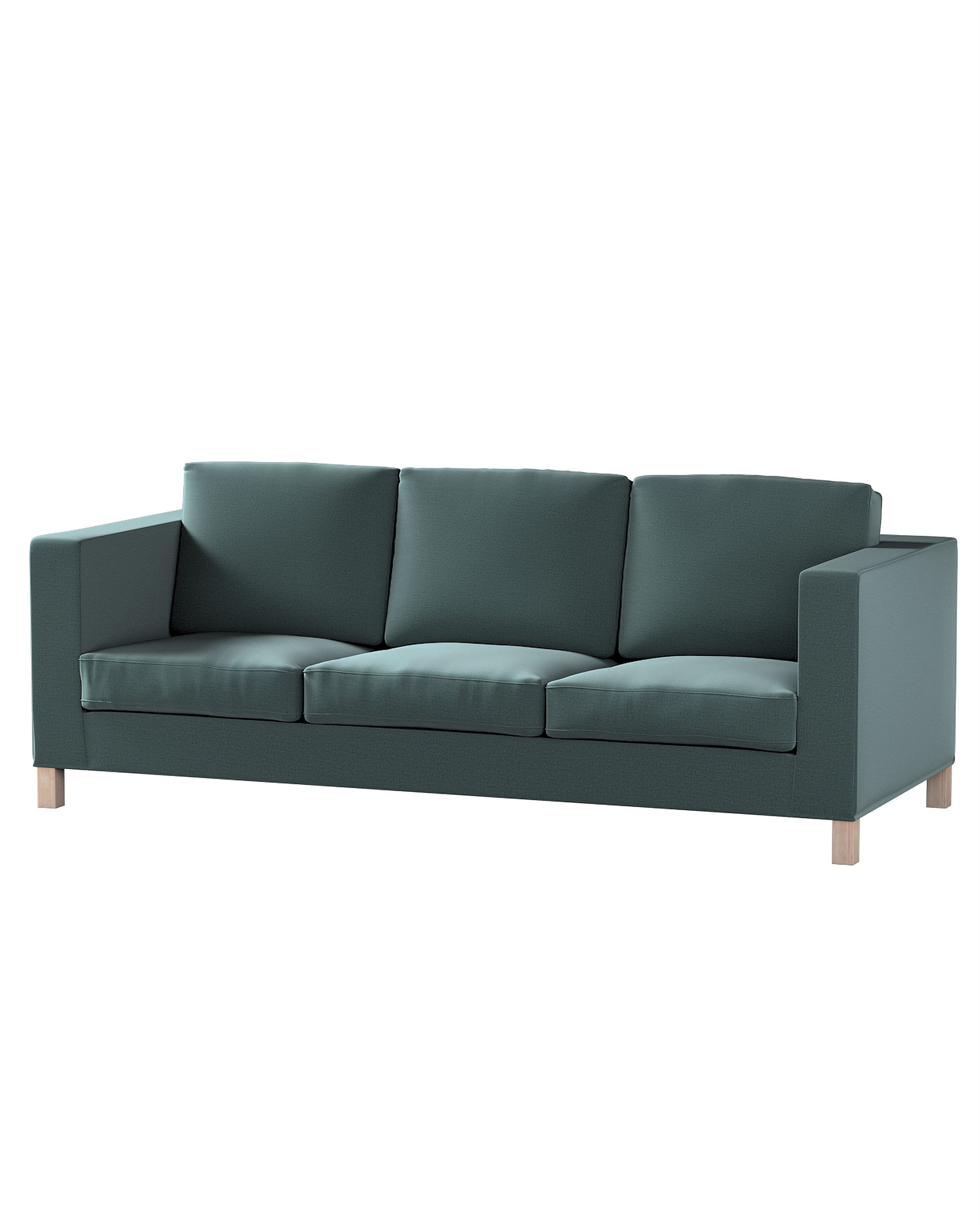 Bezug für Karlanda 3-Sitzer Sofa nicht ausklappbar, kurz Farbe grün Stoff samt