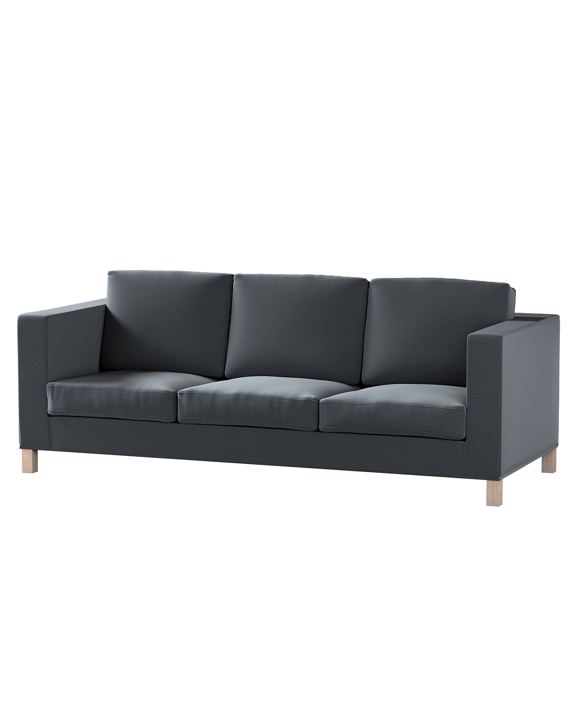 Bezug für Karlanda 3-Sitzer Sofa nicht ausklappbar, kurz Farbe grau Stoff samt