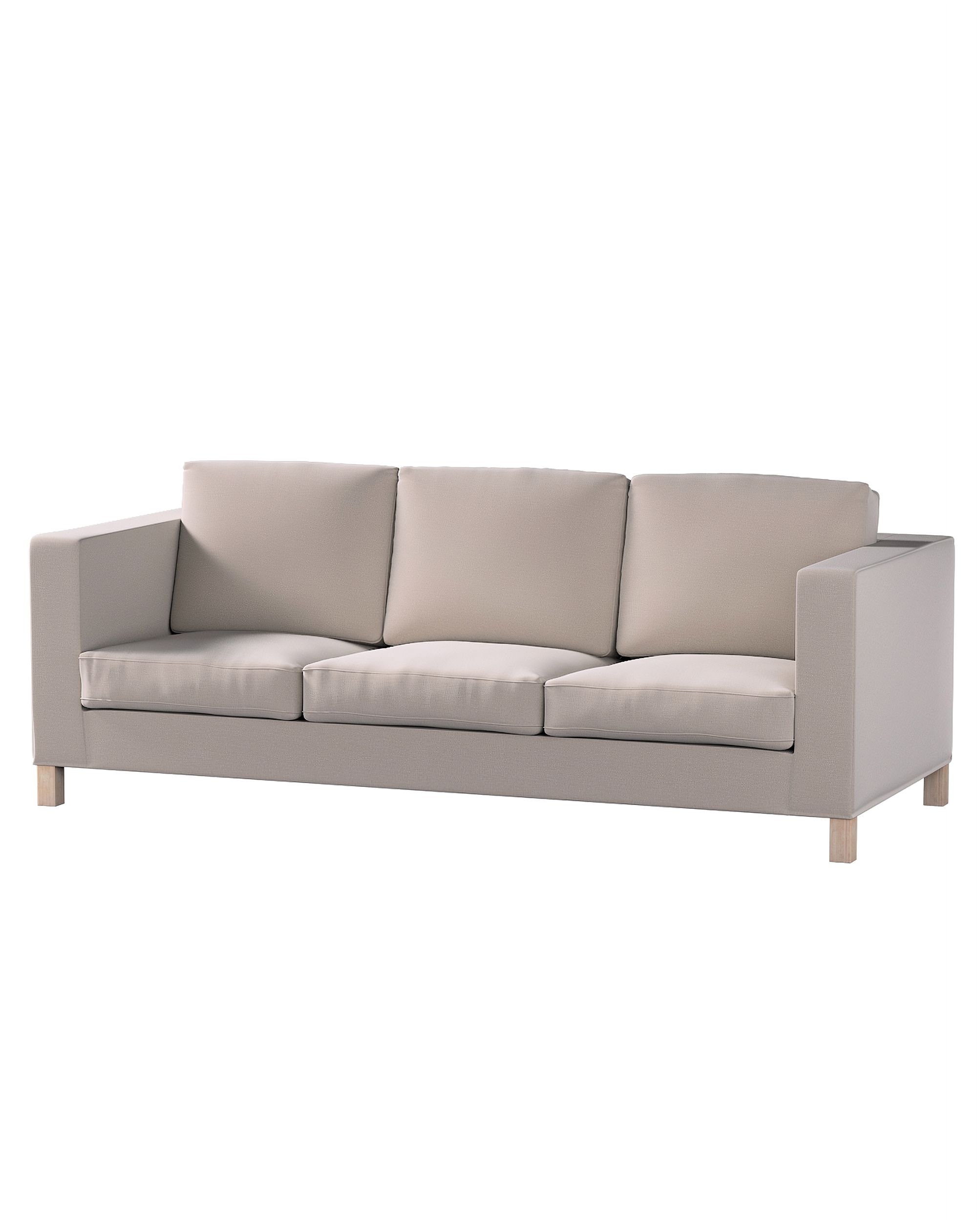 Bezug für Karlanda 3-Sitzer Sofa nicht ausklappbar, kurz Farbe beige Stoff samt