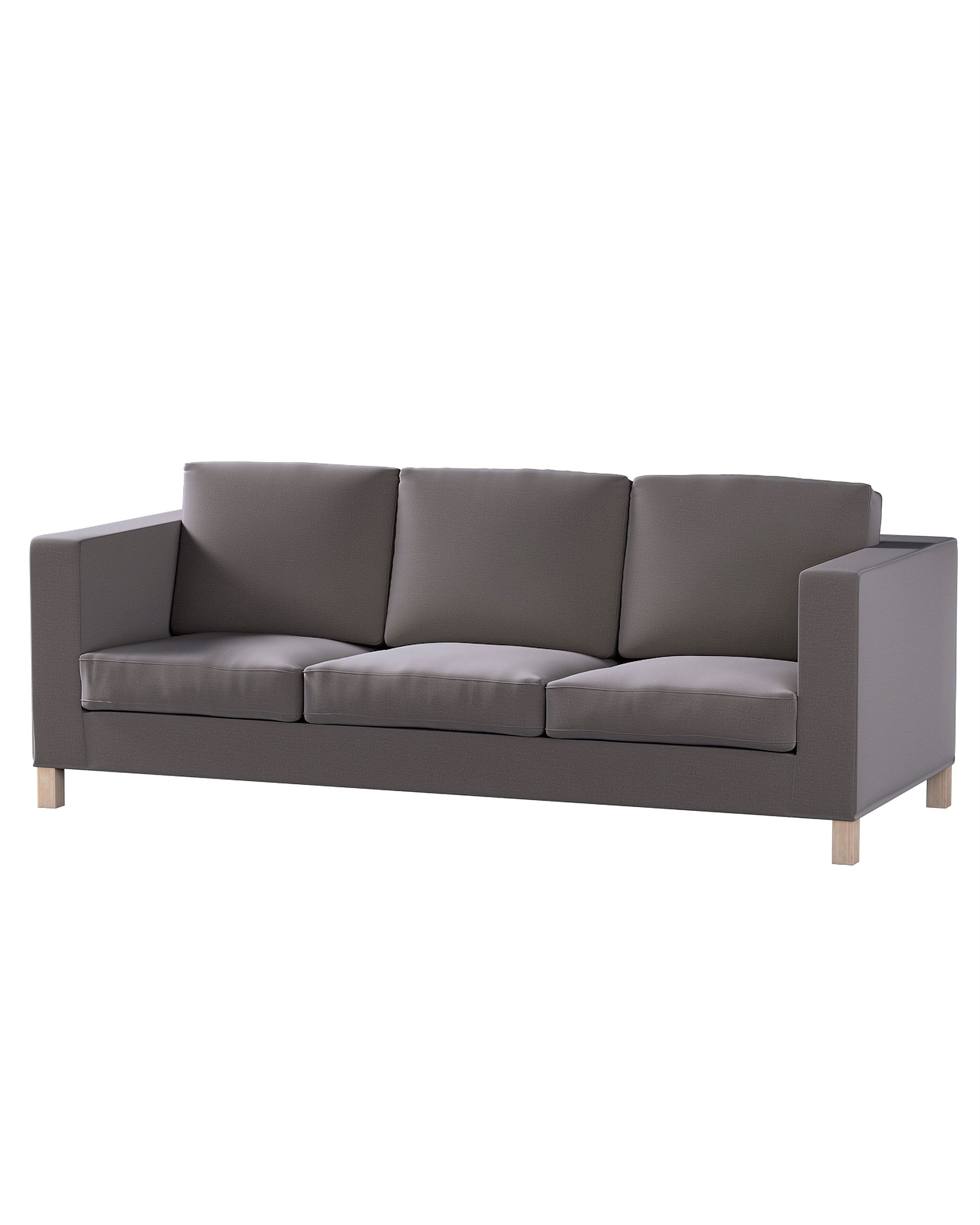 Bezug für Karlanda 3-Sitzer Sofa nicht ausklappbar, kurz Farbe braun Stoff samt