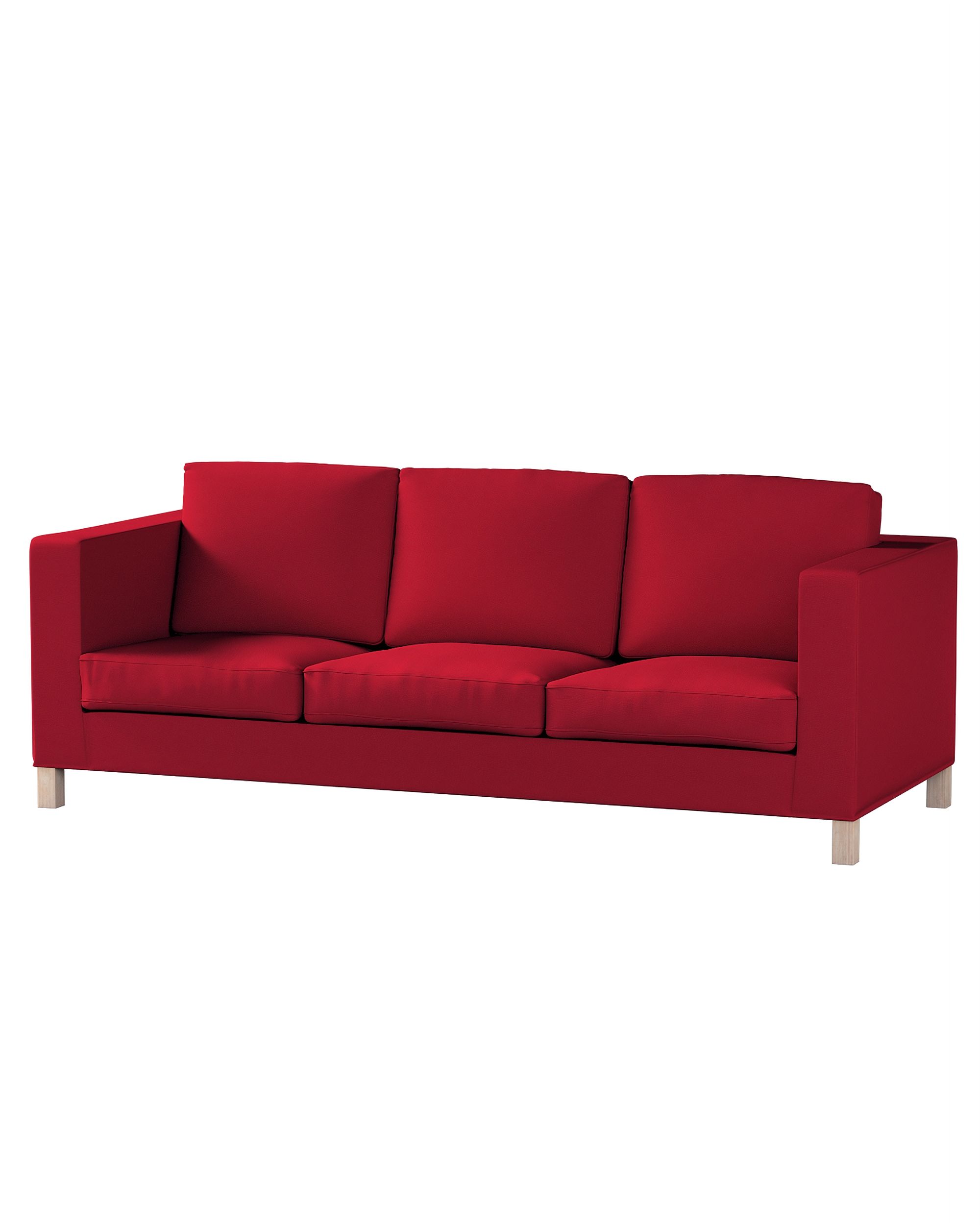 Bezug für Karlanda 3-Sitzer Sofa nicht ausklappbar, kurz Farbe rot Stoff strukturiert