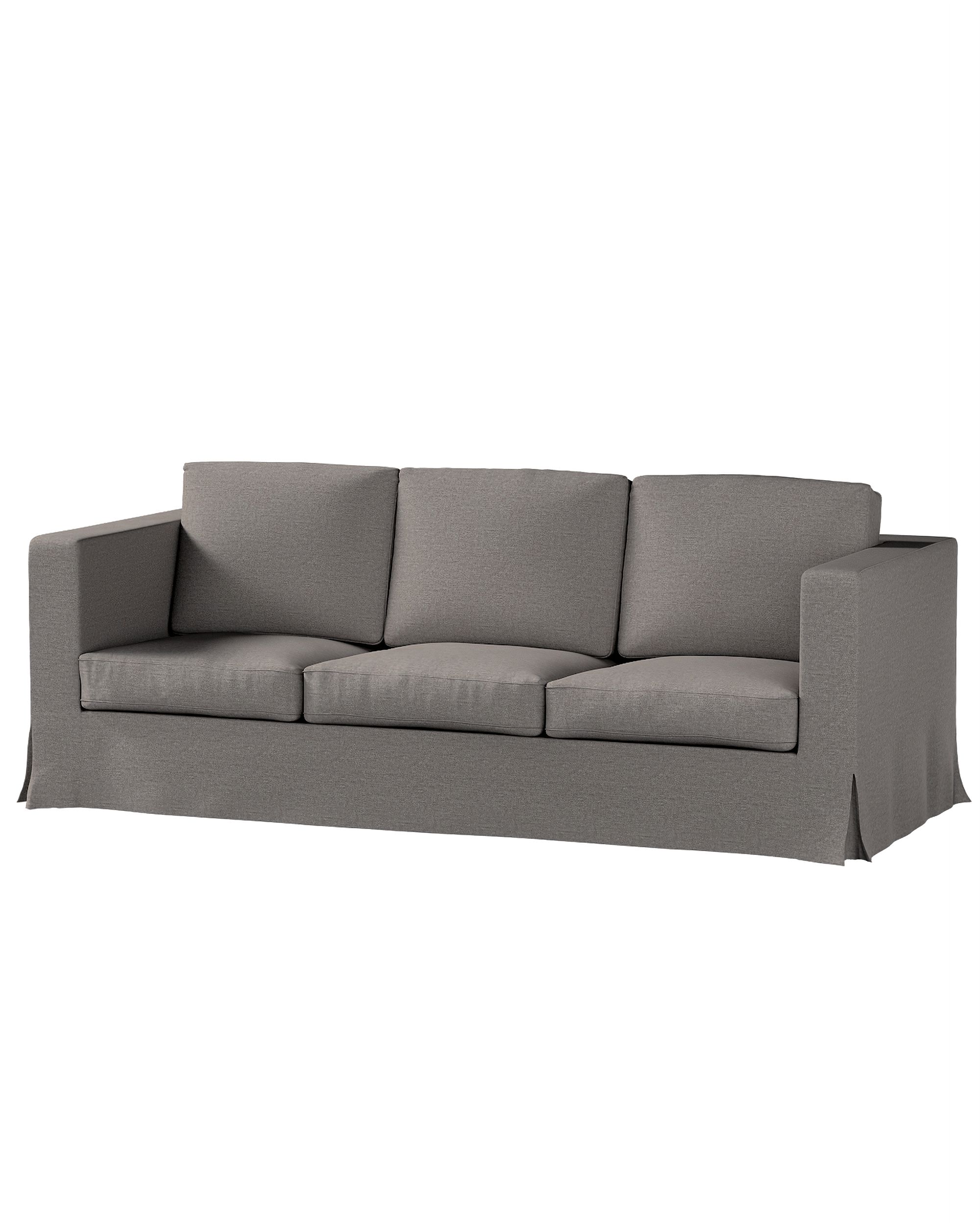 Bezug für Karlanda 3-Sitzer Sofa nicht ausklappbar, lang Farbe grau Stoff strukturiert