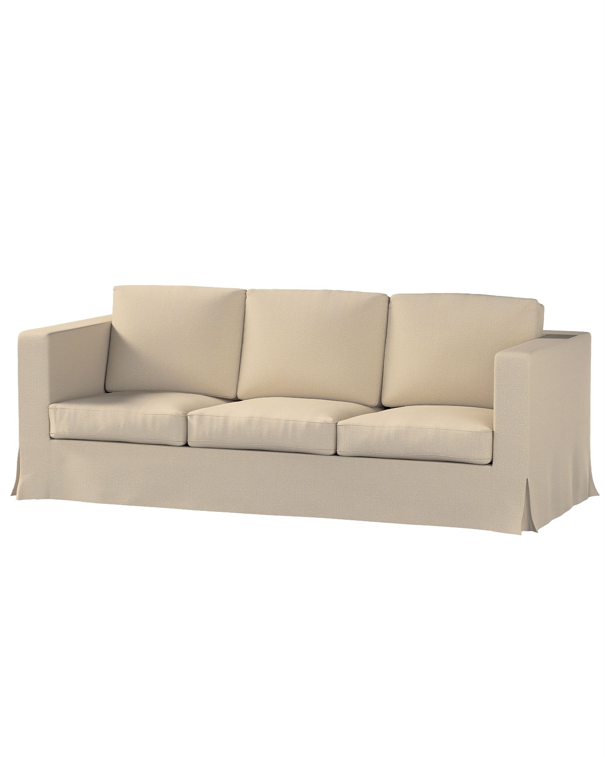 Bezug für Karlanda 3-Sitzer Sofa nicht ausklappbar, lang Farbe beige Stoff strukturiert