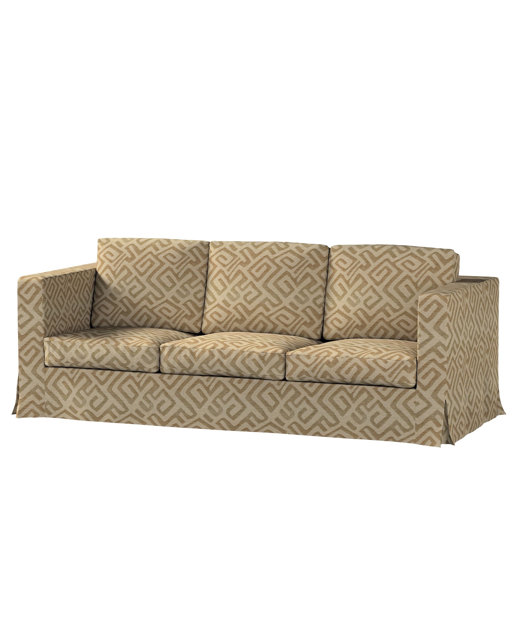 Bezug für Karlanda 3-Sitzer Sofa nicht ausklappbar, lang Farbe beige Stoff strukturiert, gemustert