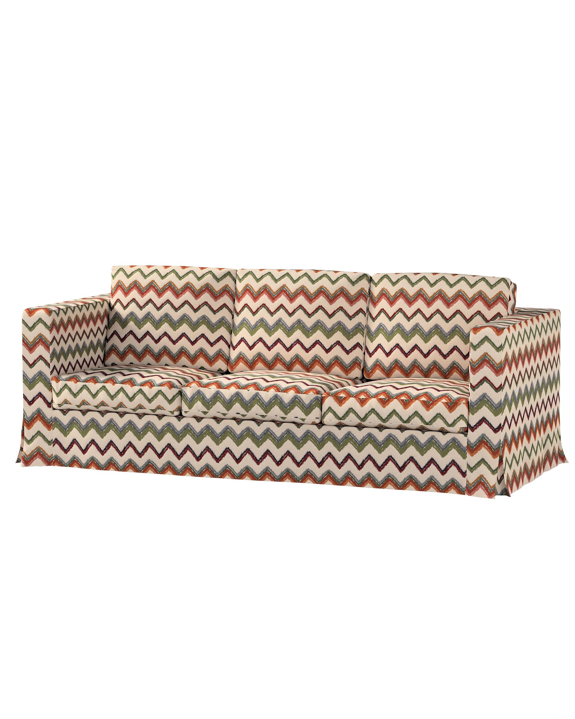 Bezug für Karlanda 3-Sitzer Sofa nicht ausklappbar, lang Farbe bunt Stoff strukturiert, gemustert