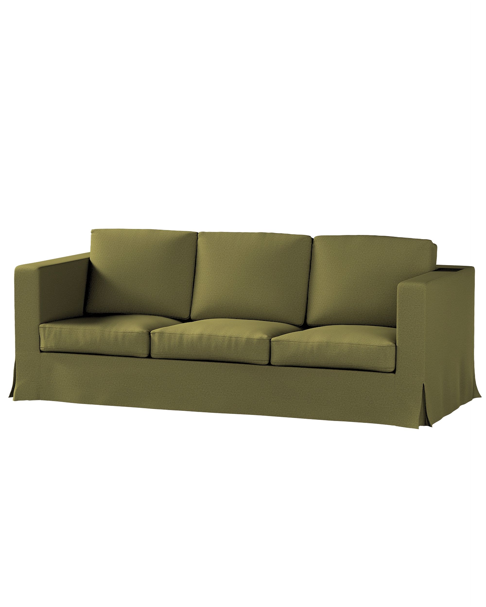 Bezug für Karlanda 3-Sitzer Sofa nicht ausklappbar, lang Farbe grün Stoff strukturiert