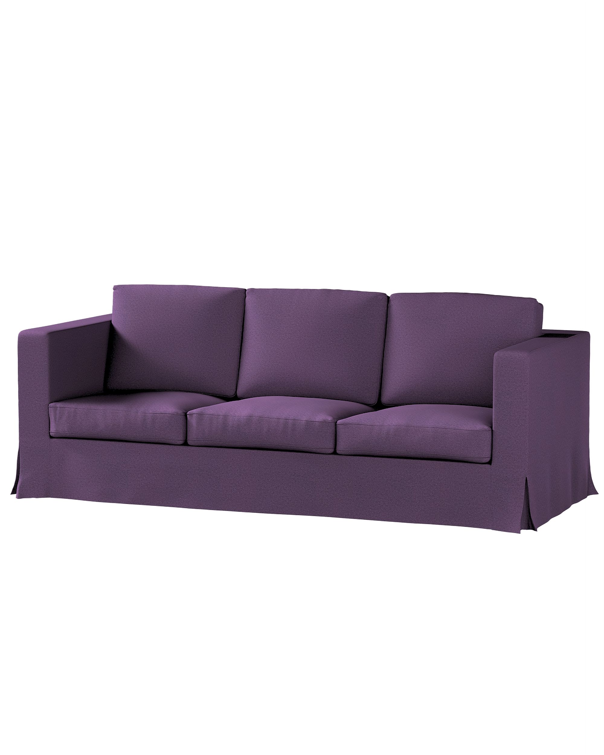 Bezug für Karlanda 3-Sitzer Sofa nicht ausklappbar, lang Farbe violett Stoff strukturiert