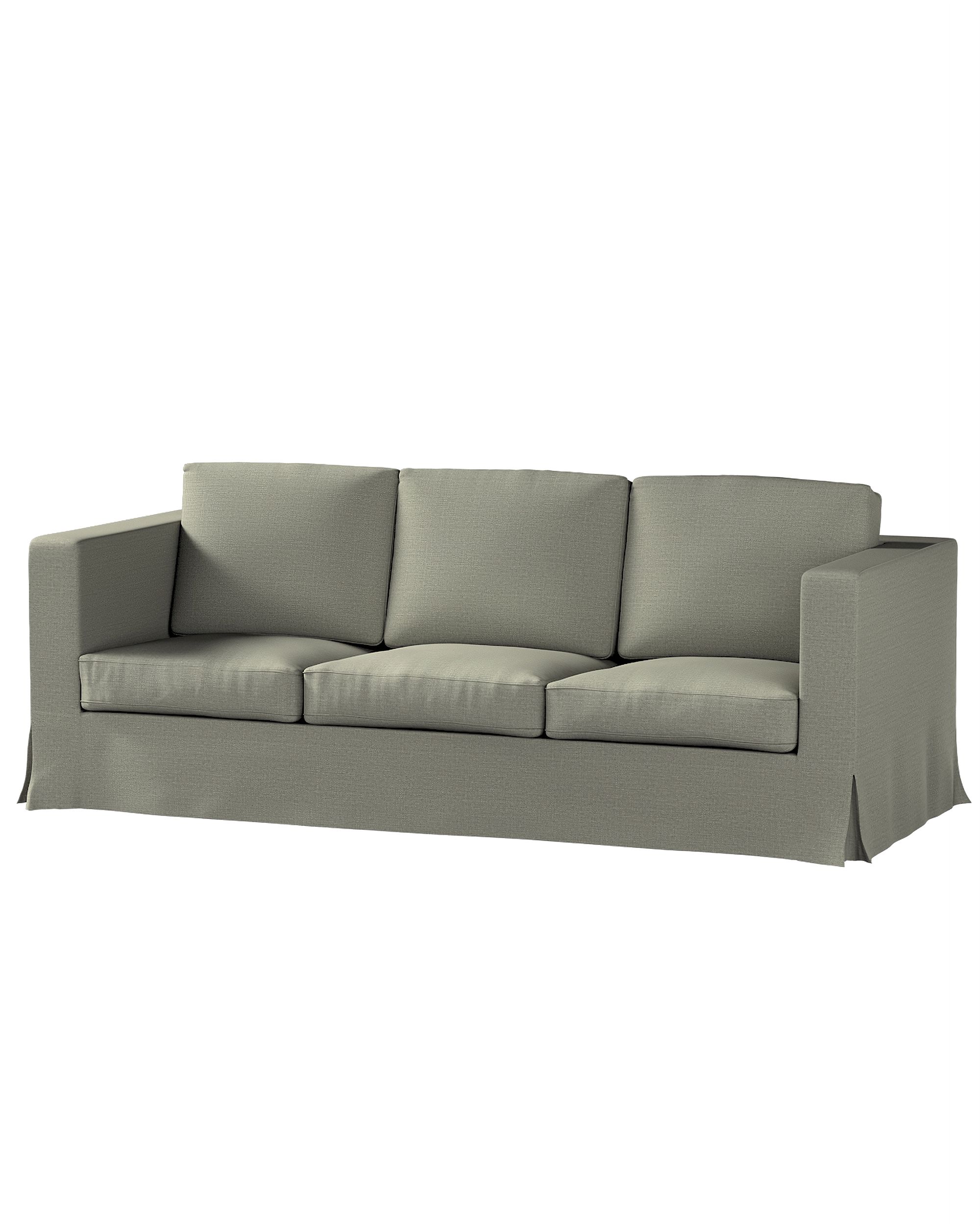 Bezug für Karlanda 3-Sitzer Sofa nicht ausklappbar, lang Farbe grau Stoff strukturiert