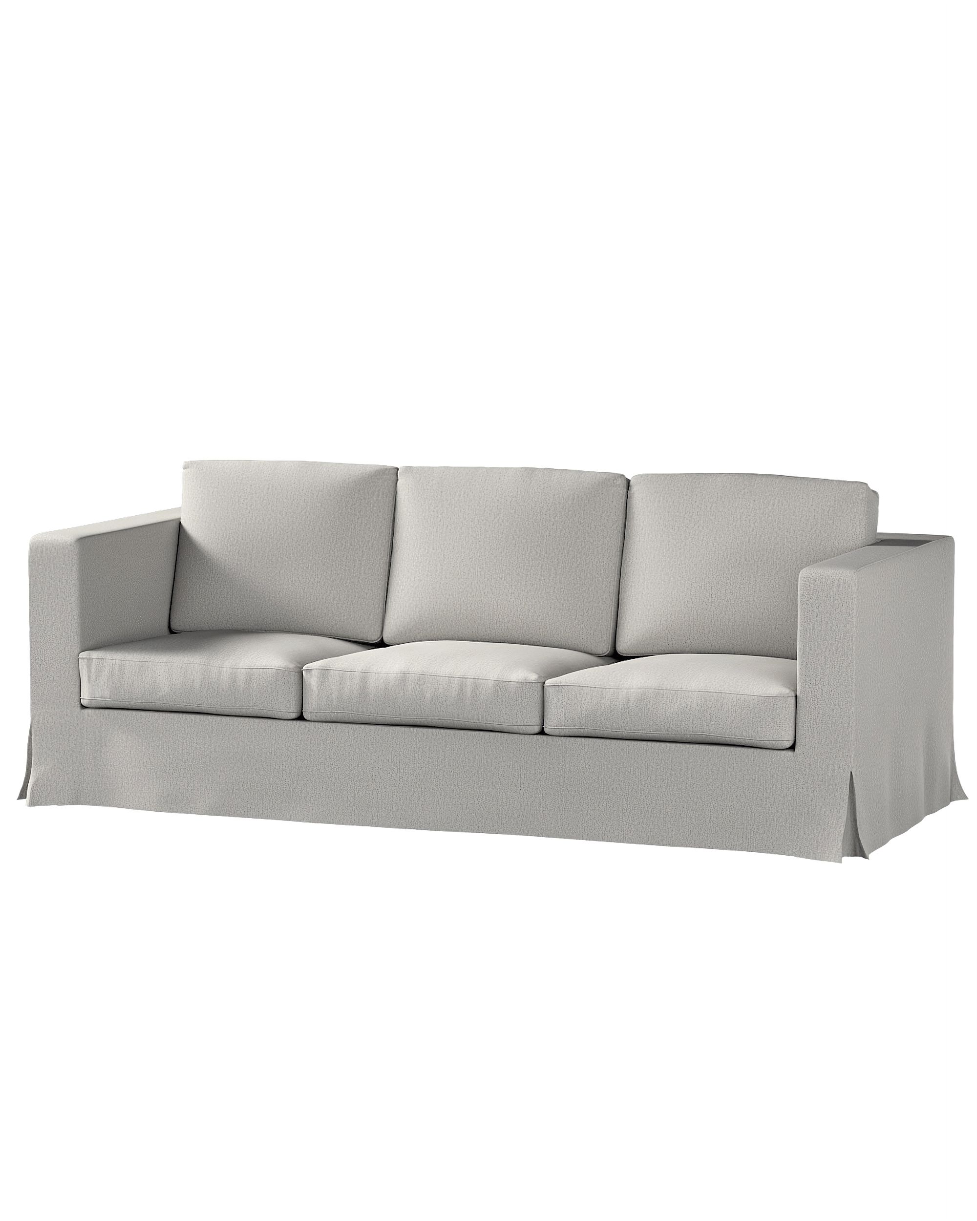 Bezug für Karlanda 3-Sitzer Sofa nicht ausklappbar, lang Farbe grau Stoff strukturiert