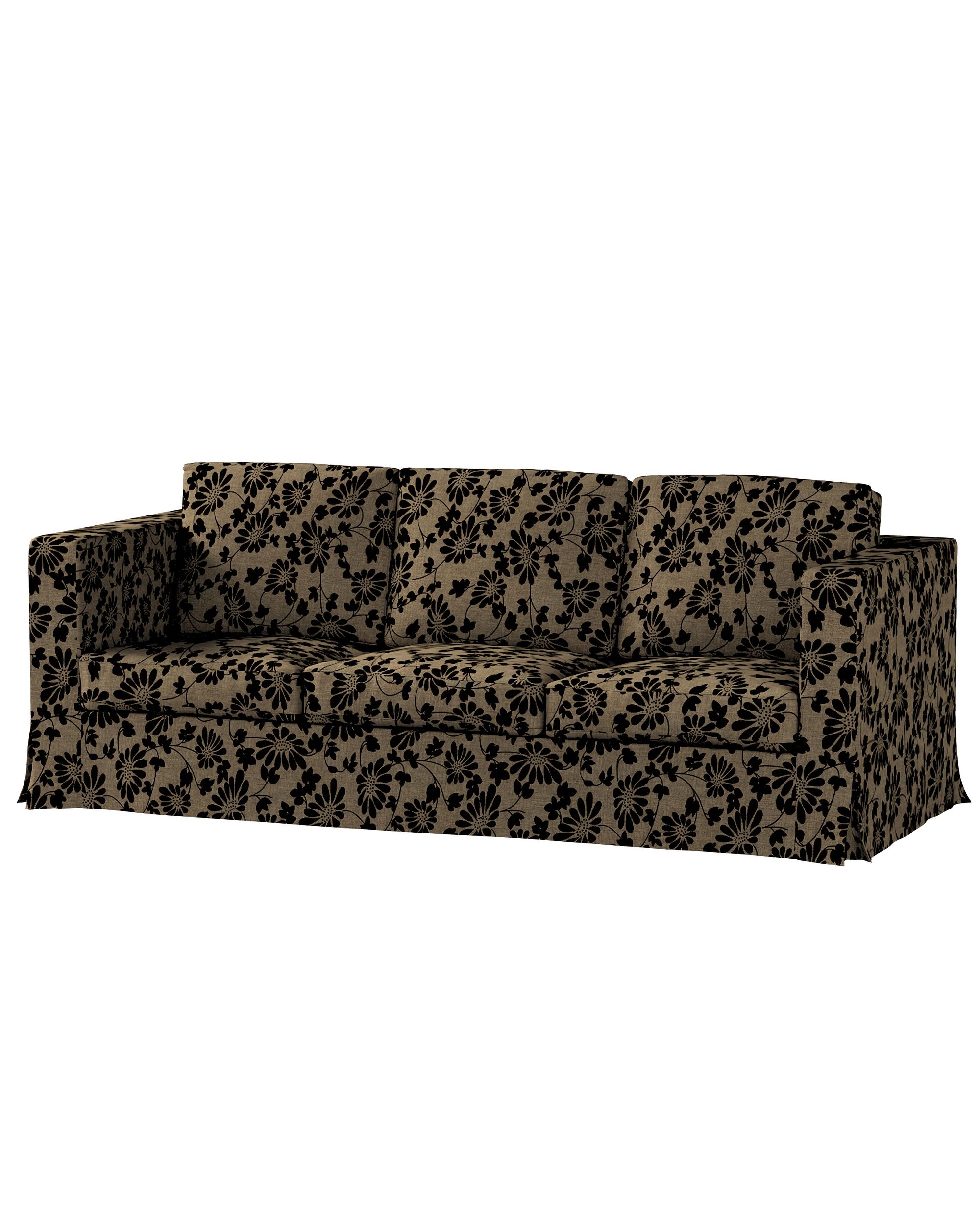 Bezug für Karlanda 3-Sitzer Sofa nicht ausklappbar, lang Farbe beige Stoff strukturiert, gemustert