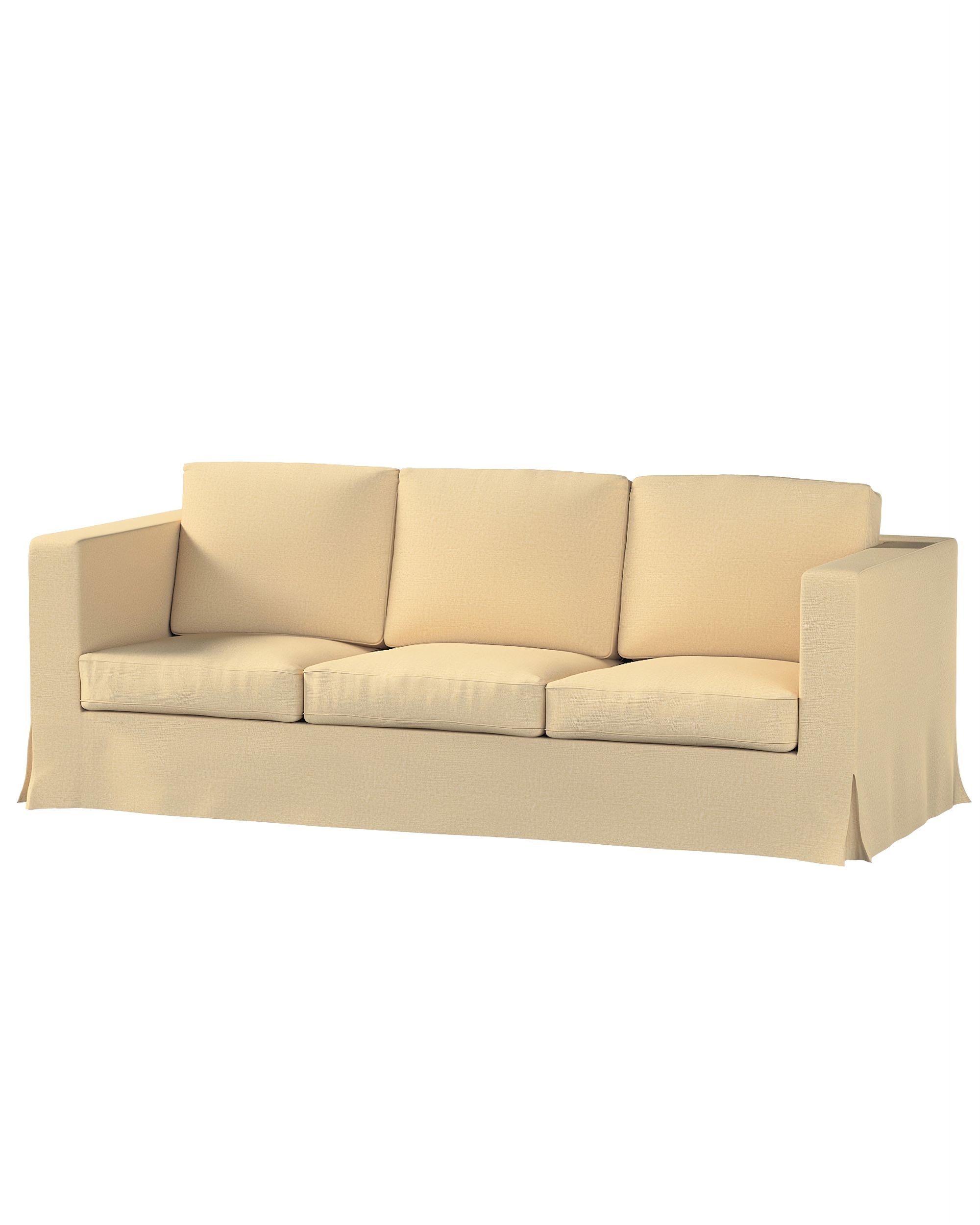 Bezug für Karlanda 3-Sitzer Sofa nicht ausklappbar, lang Farbe beige Stoff glänzend, strukturiert