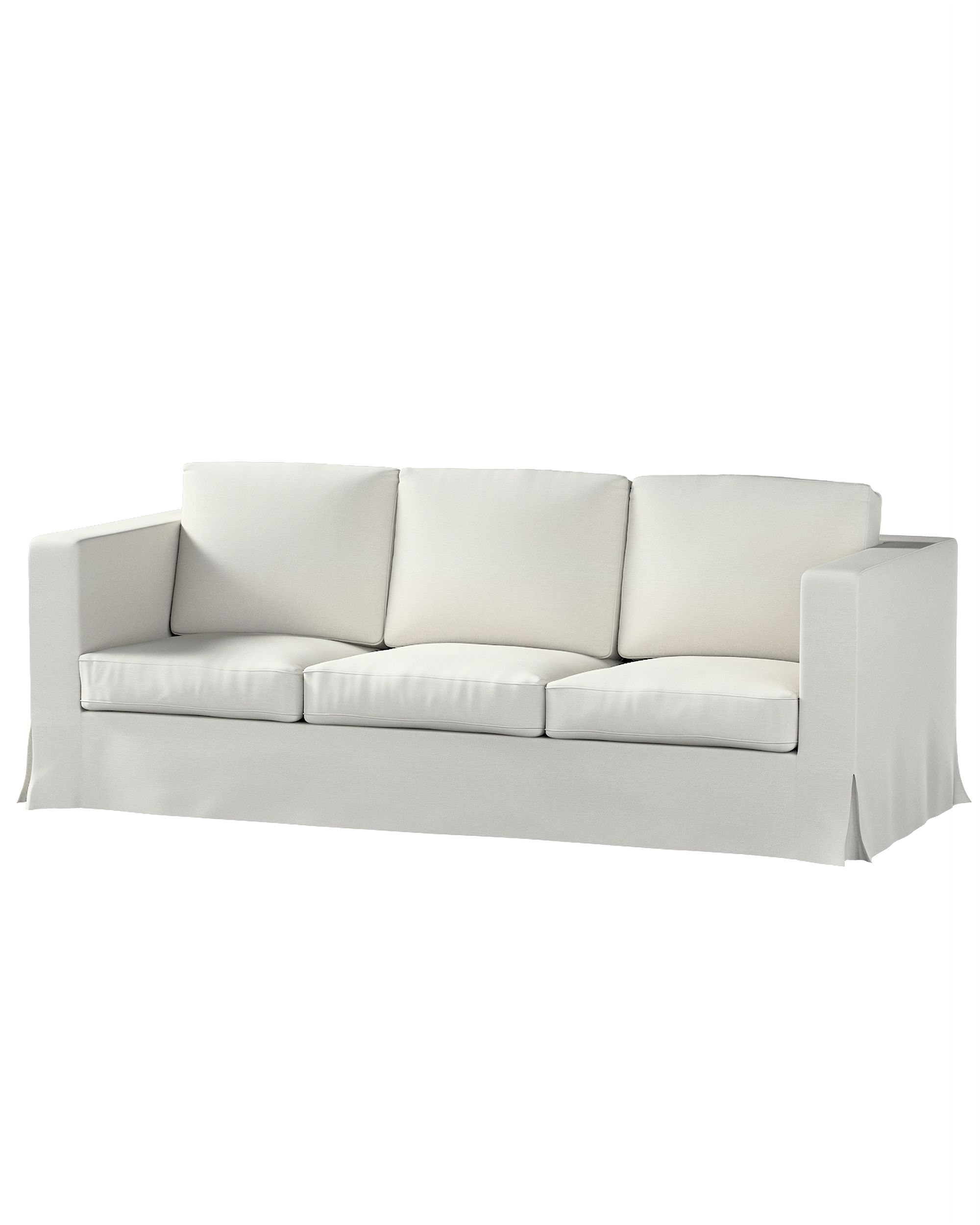 Bezug für Karlanda 3-Sitzer Sofa nicht ausklappbar, lang Farbe grau Stoff glänzend, strukturiert, samt