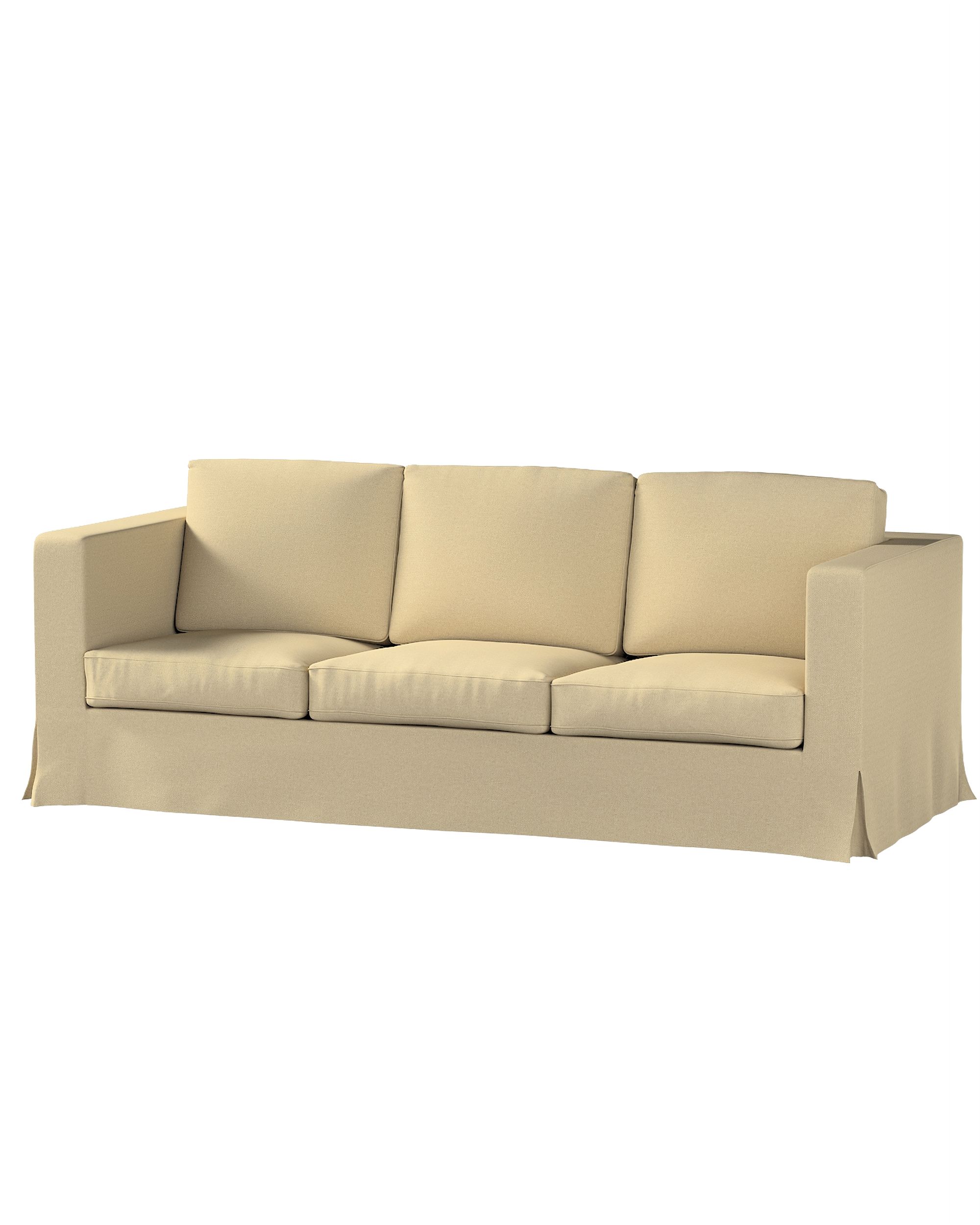 Bezug für Karlanda 3-Sitzer Sofa nicht ausklappbar, lang Farbe grün Stoff strukturiert